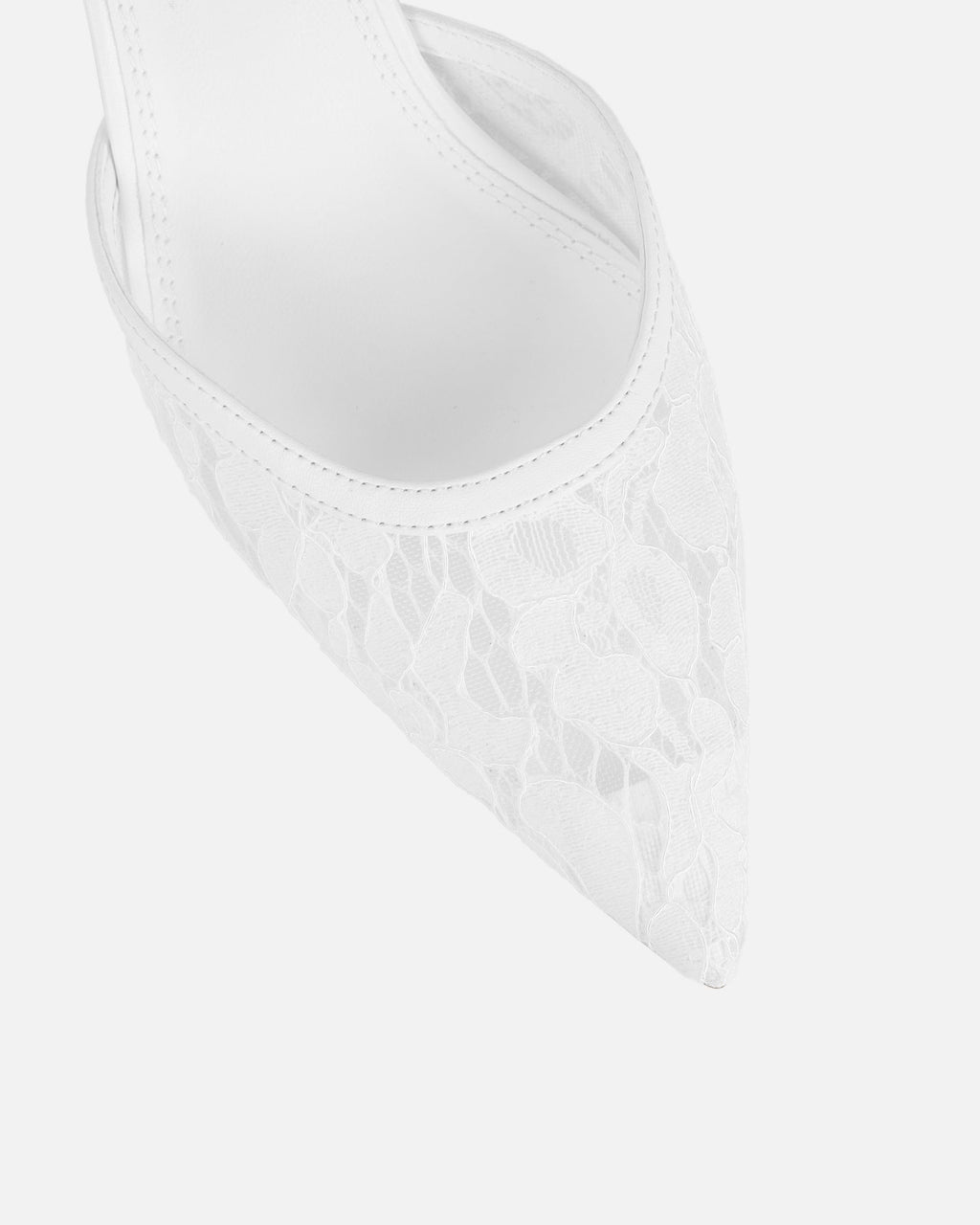 Amalfi White Lace Kitten Heels