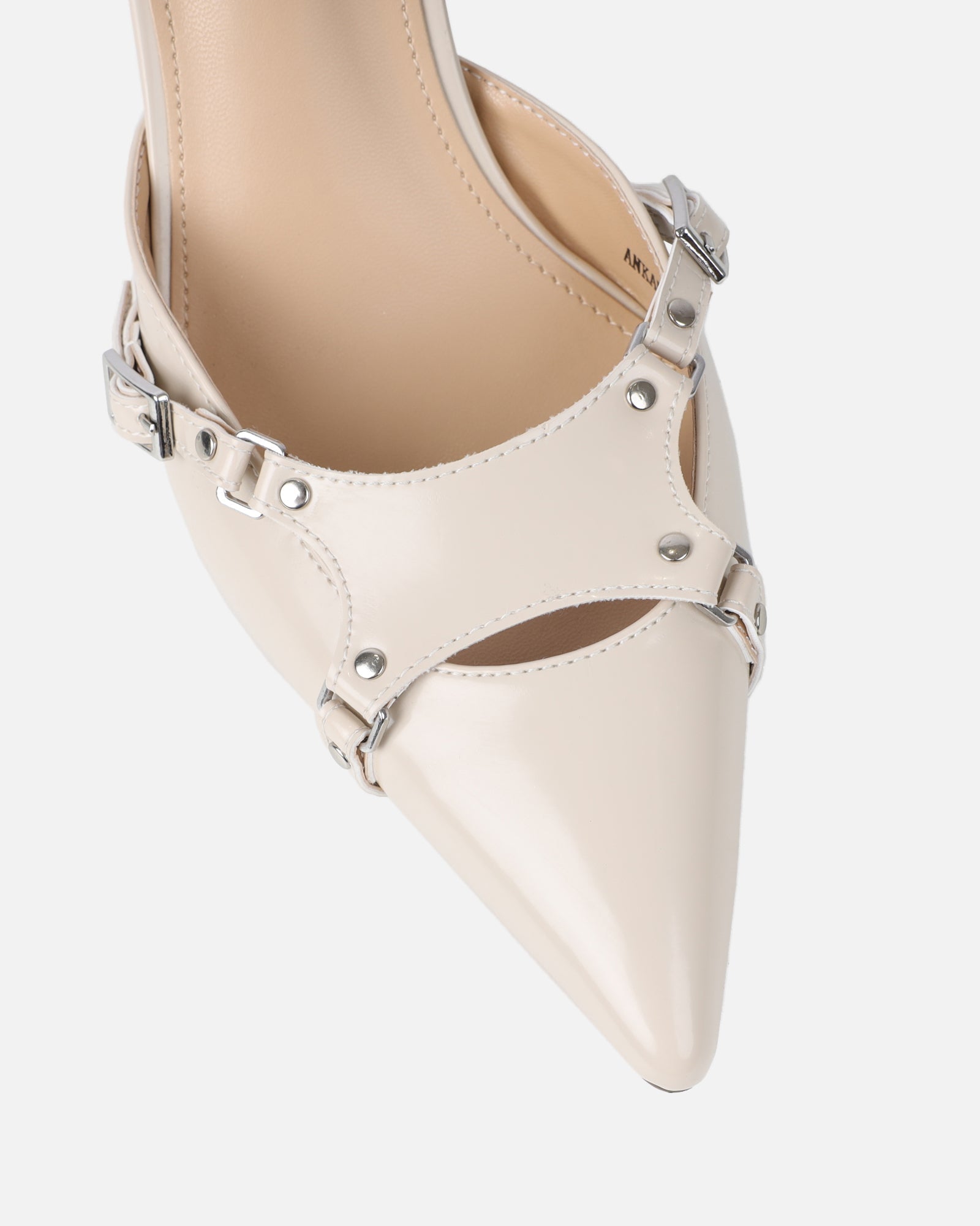 Ankana Stone Buckle Detail Mule Court Shoes