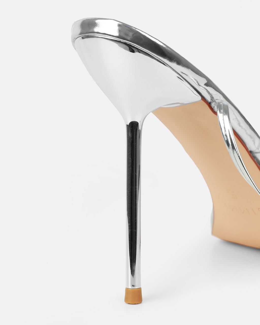Anyah Silver Mirror Evil Eye Detail Tie Up Heels