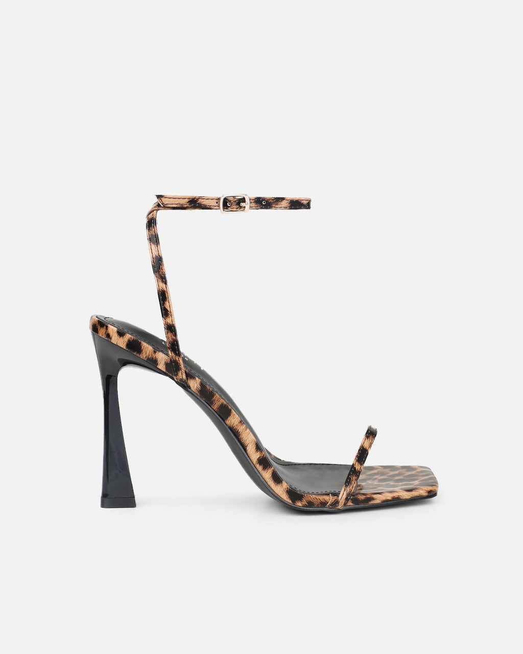 Apple Leopard Flared Heeled Sandals