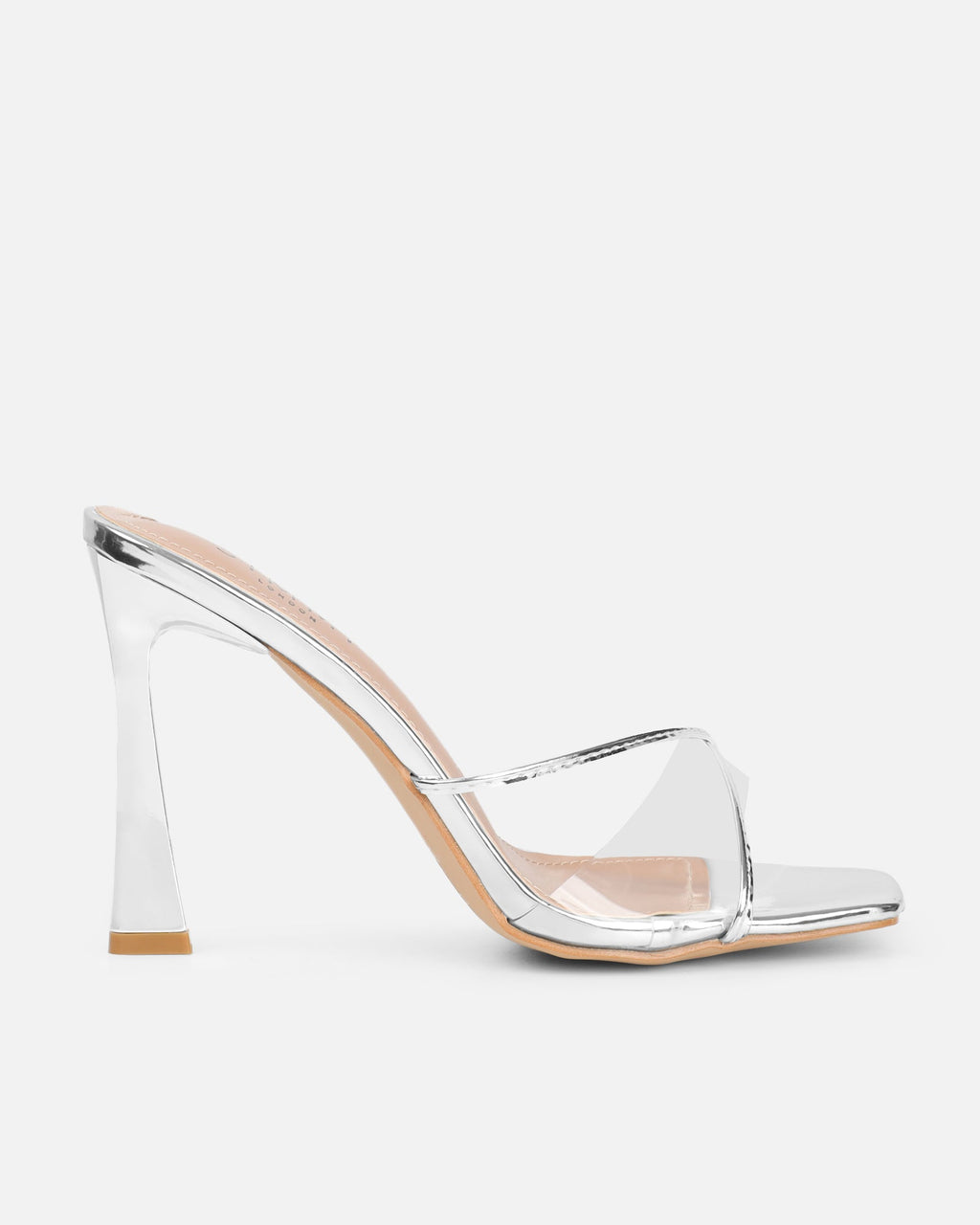 Daisha Silver Mirror Clear Heeled Sandals