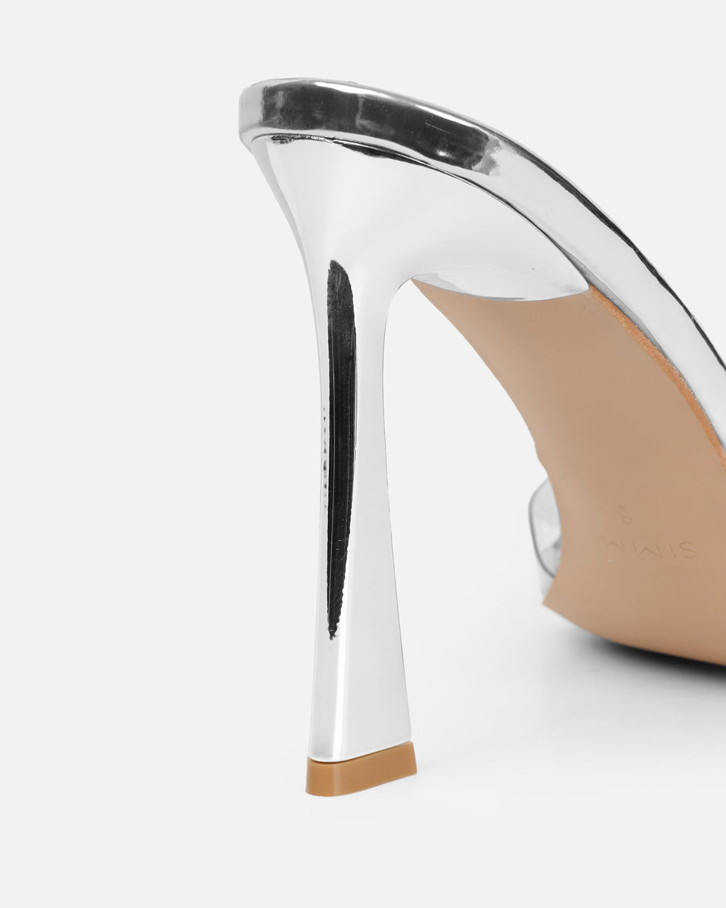 Daisha Silver Mirror Clear Heeled Sandals