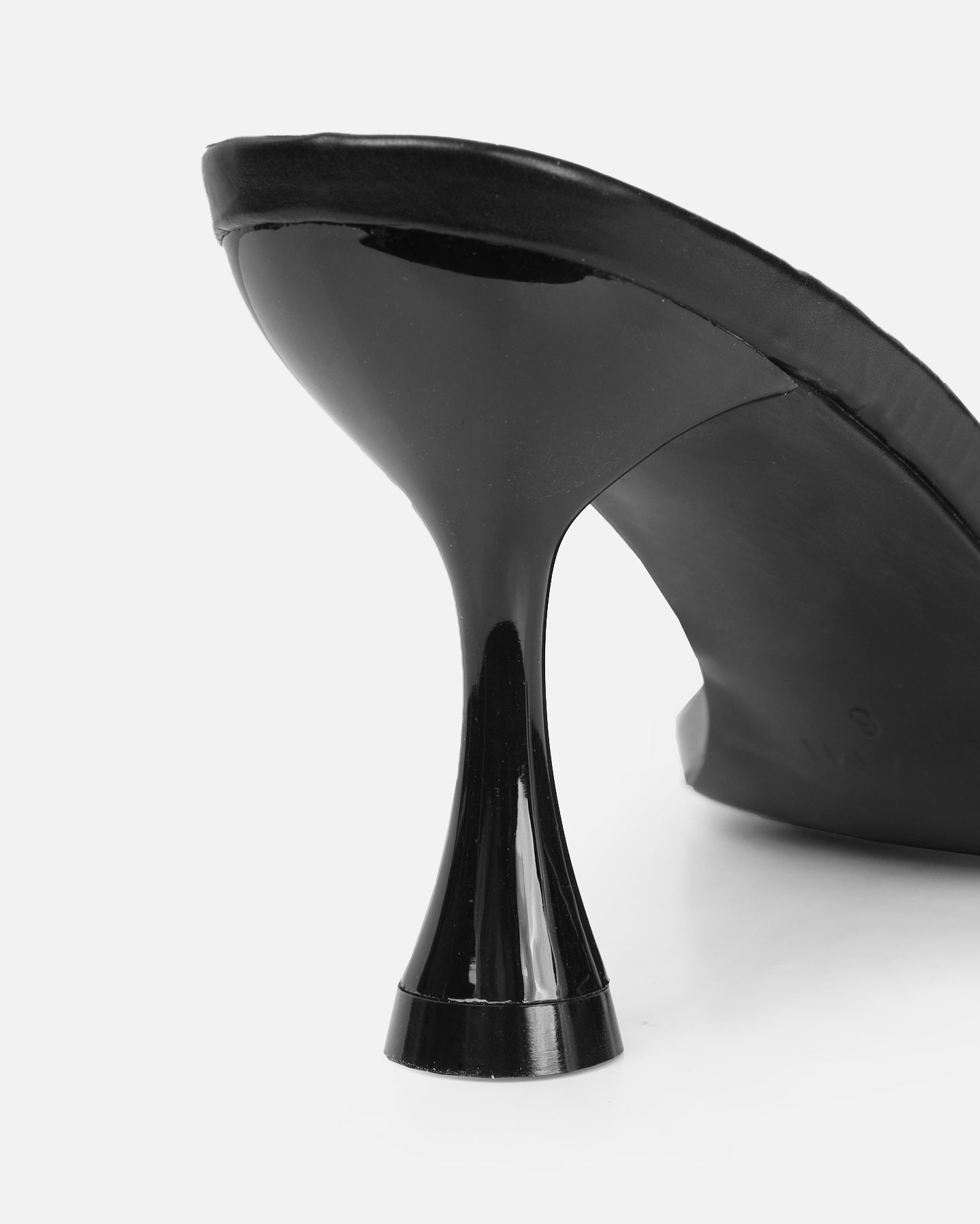 Aubrianna Black Mid Heeled Sandals