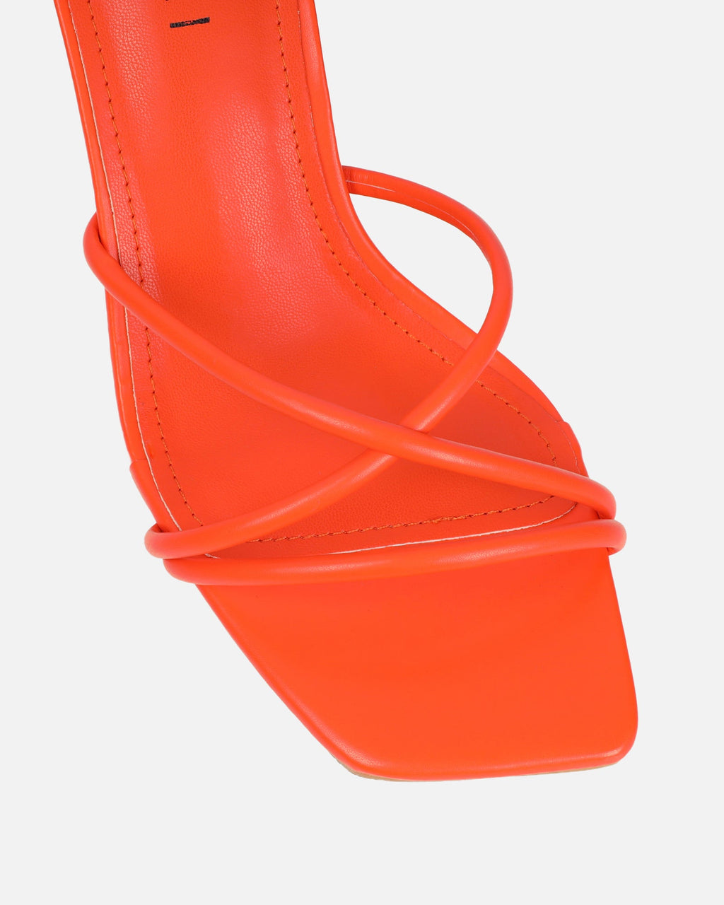 Aubrianna Orange Mid Heeled Sandals