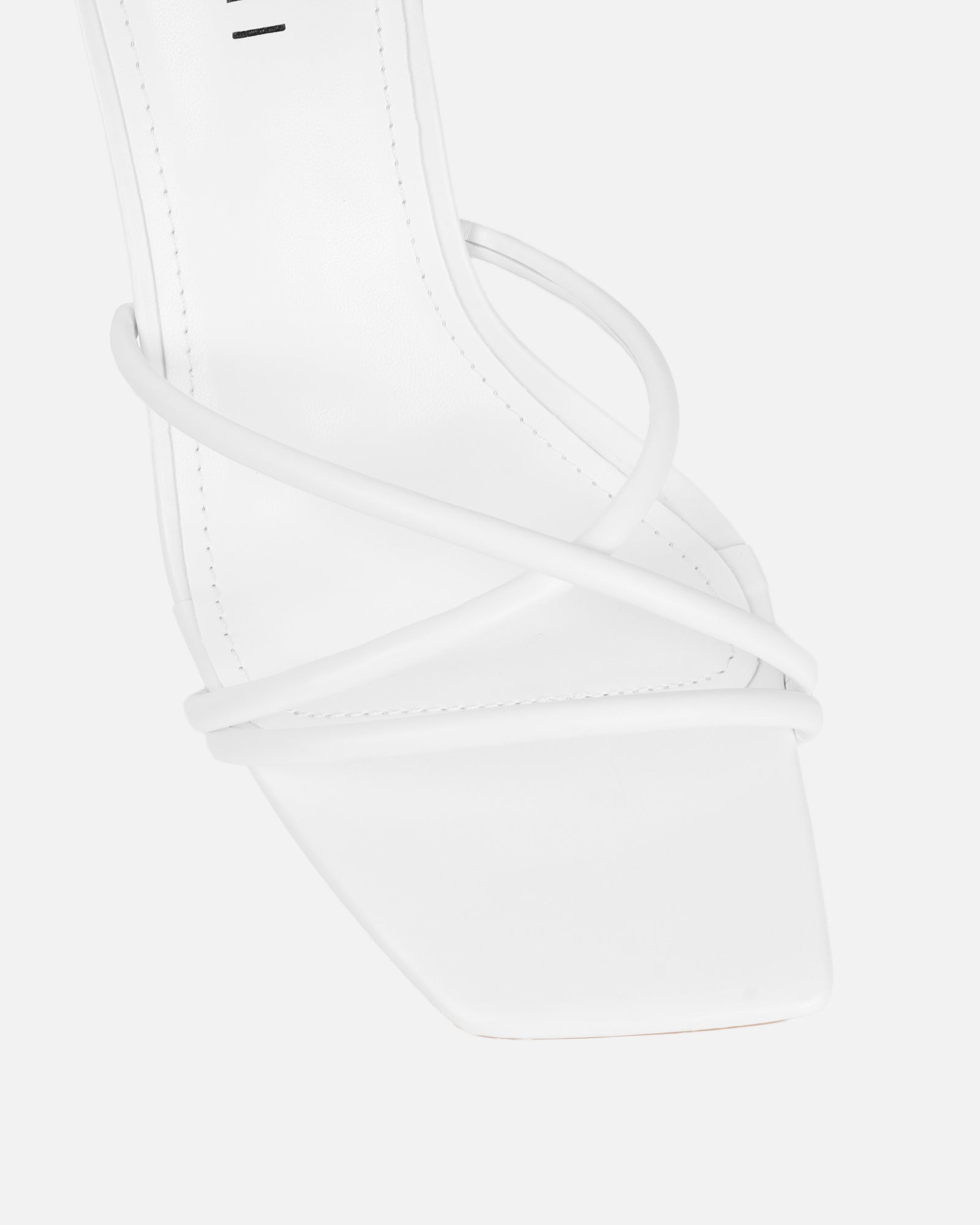 Aubrianna White Mid Heeled Sandals