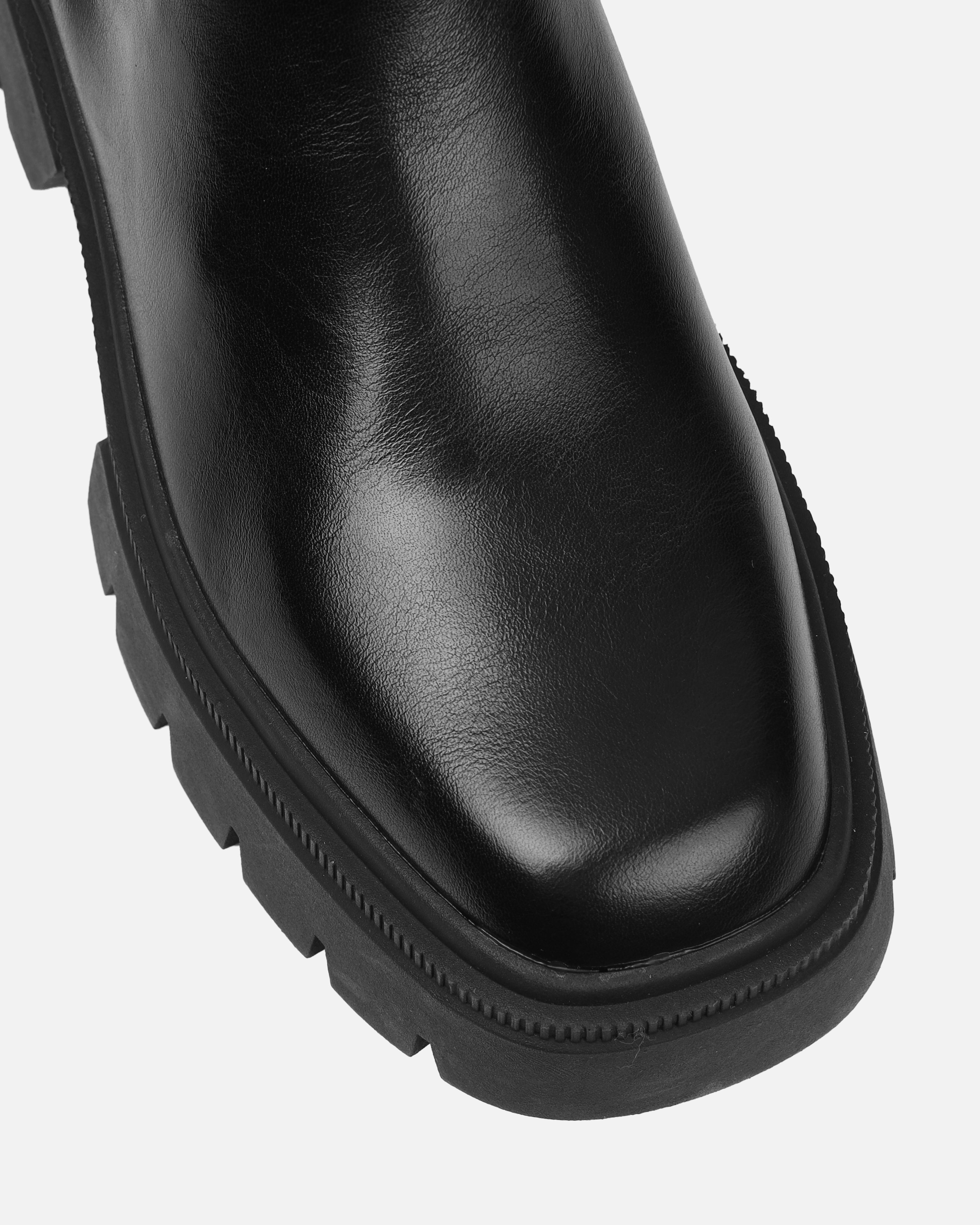 Brookes Black Knee High Chunky Boots