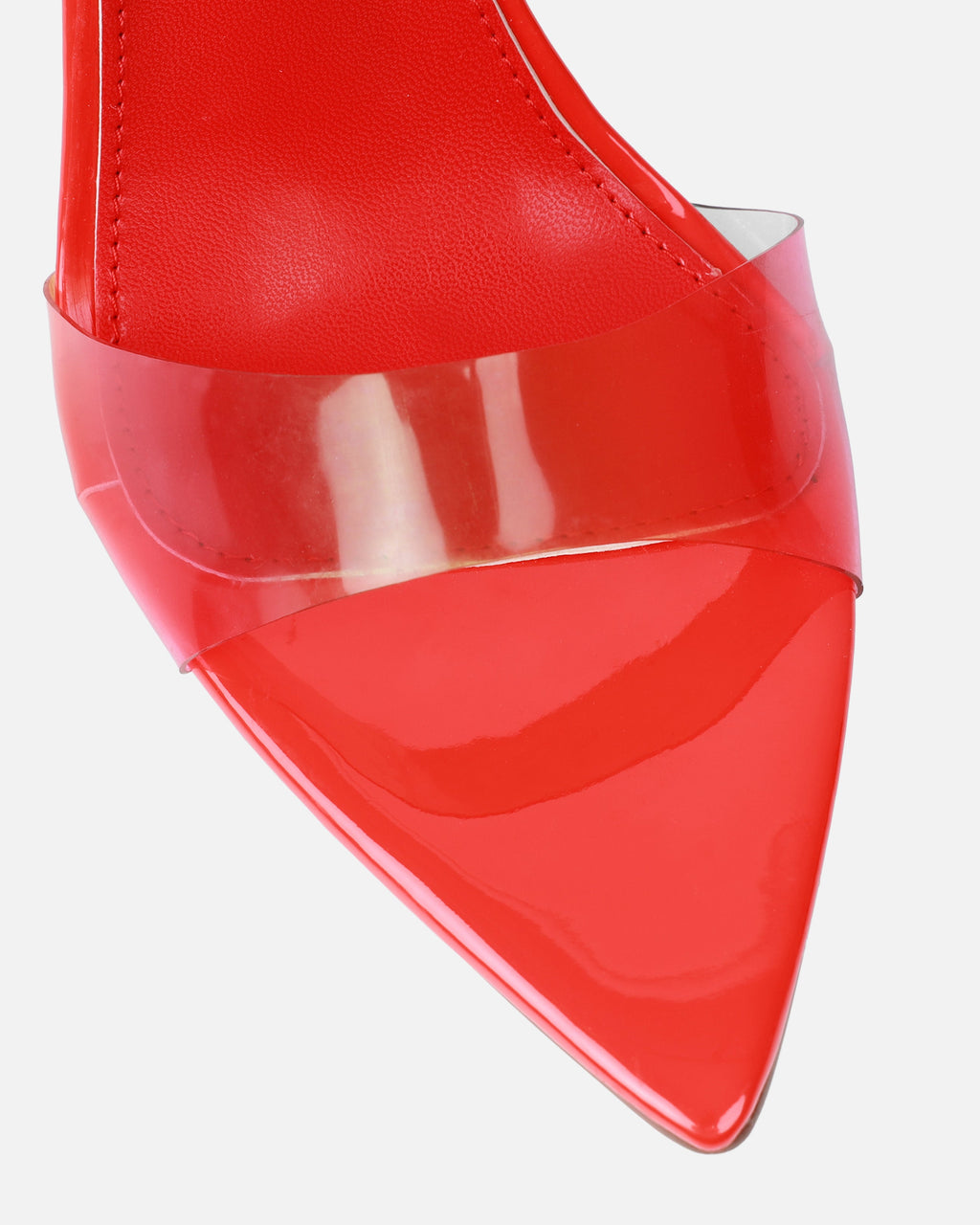 Bali Red Ombre Clear Wedge Sandals
