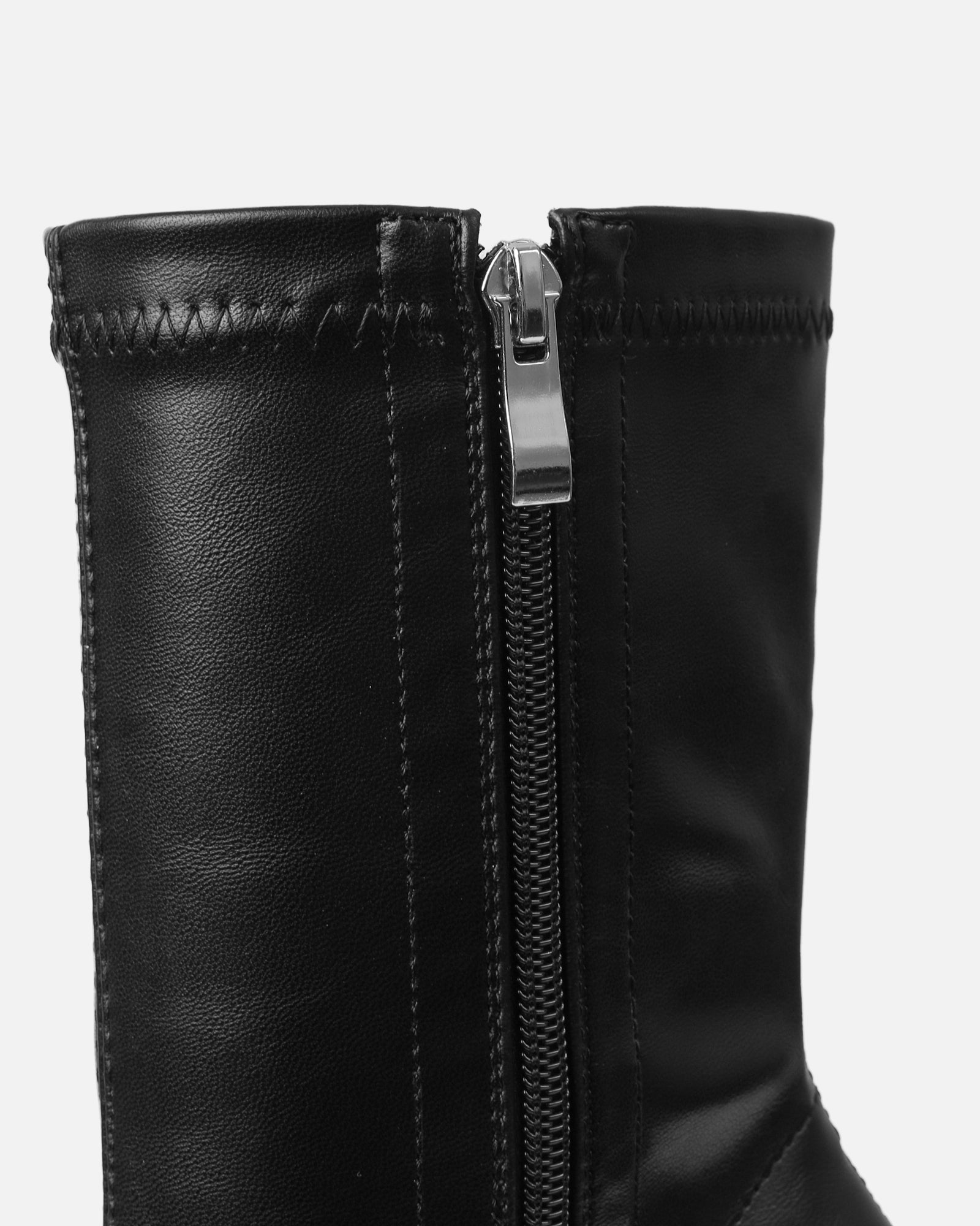Brycen Black Clear Sculptural Heel Boots