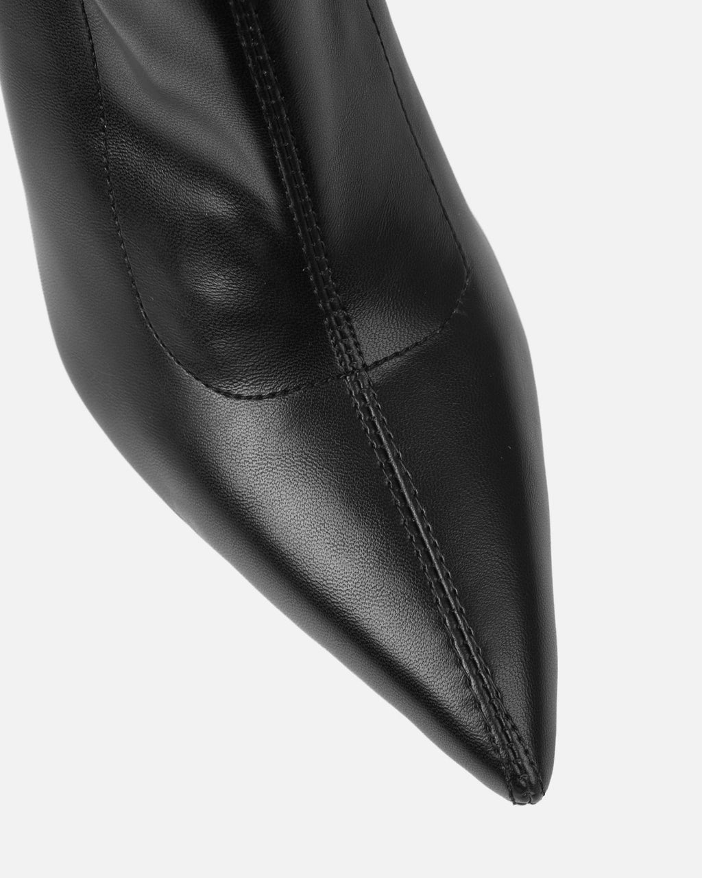 Brycen Black Clear Sculptural Heel Boots