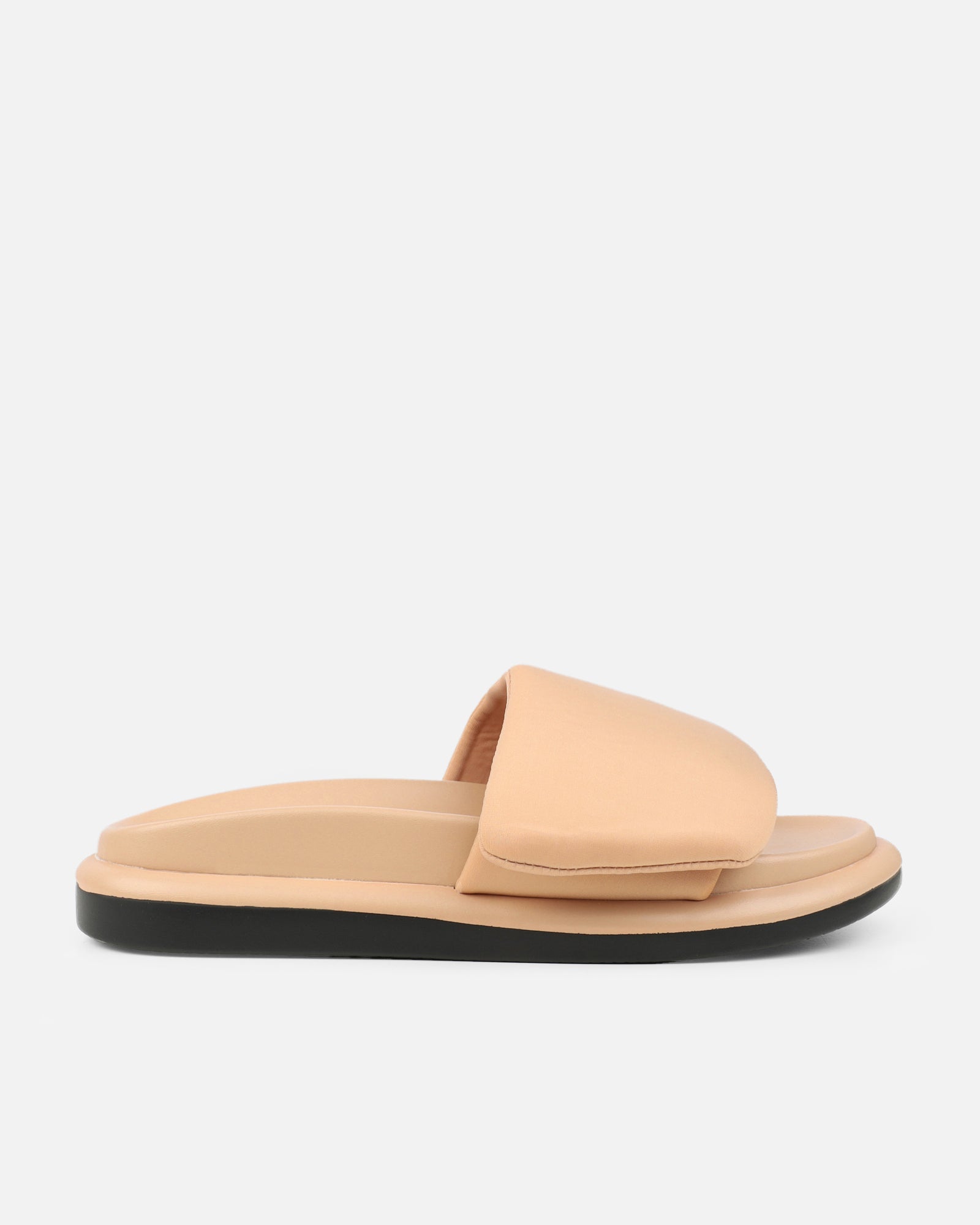 Cactus Beige Padded Slider Sandals