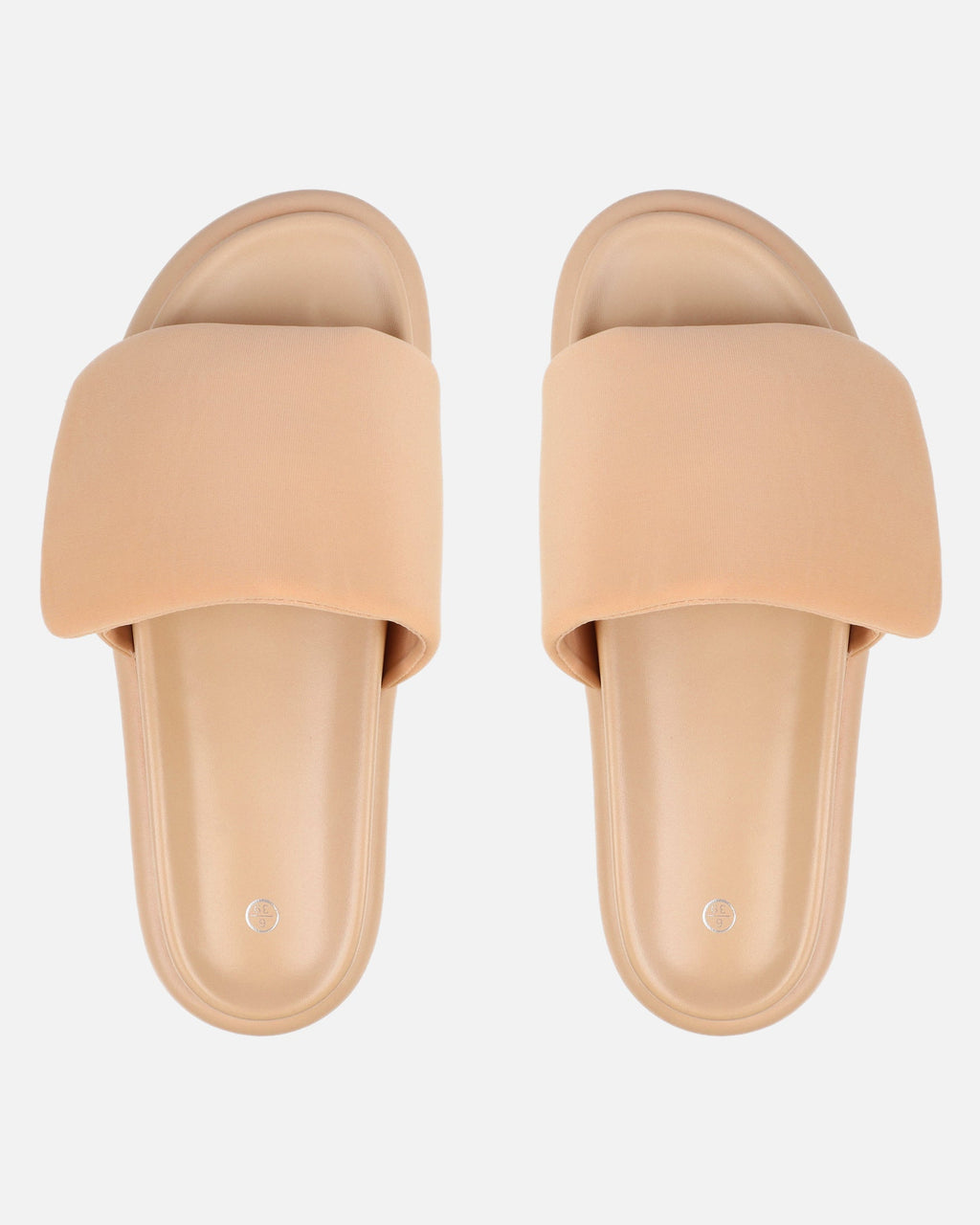 Cactus Beige Padded Slider Sandals