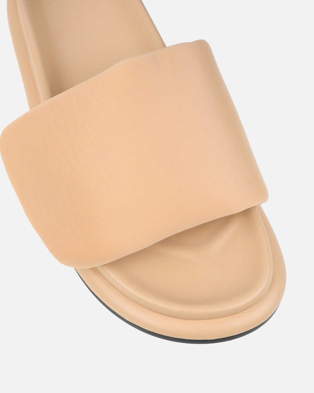 Cactus Beige Padded Slider Sandals