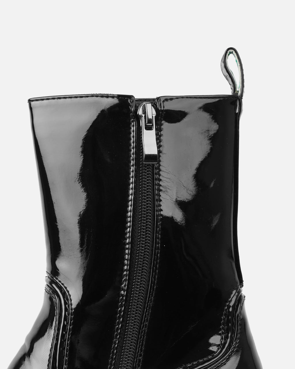 Candace Black Patent Ankle Boots