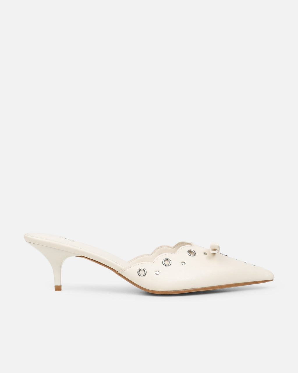 Skyes Stone Eyelet Detail Low Heel Court Shoes