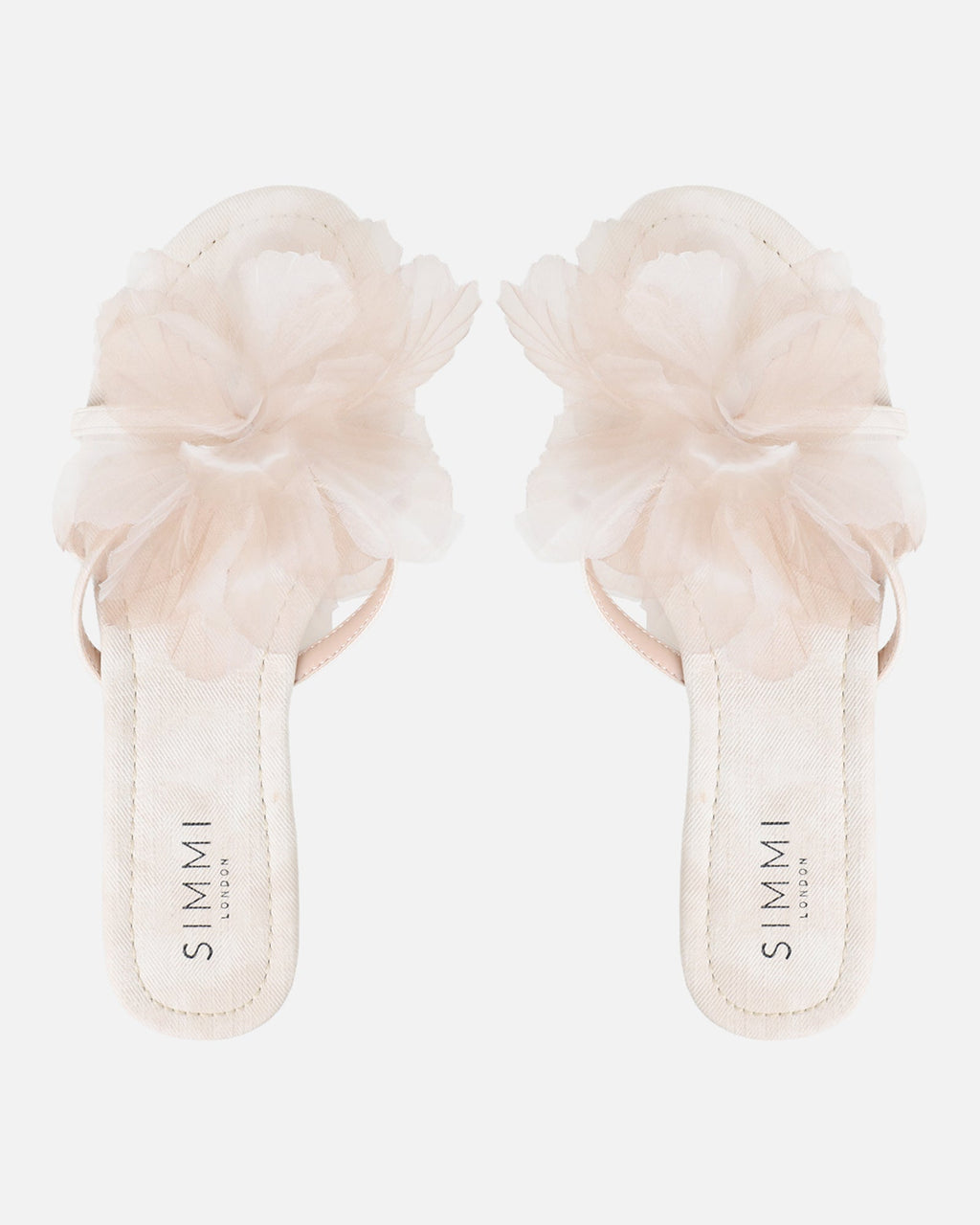 Shole Beige Wash Flat Sandals