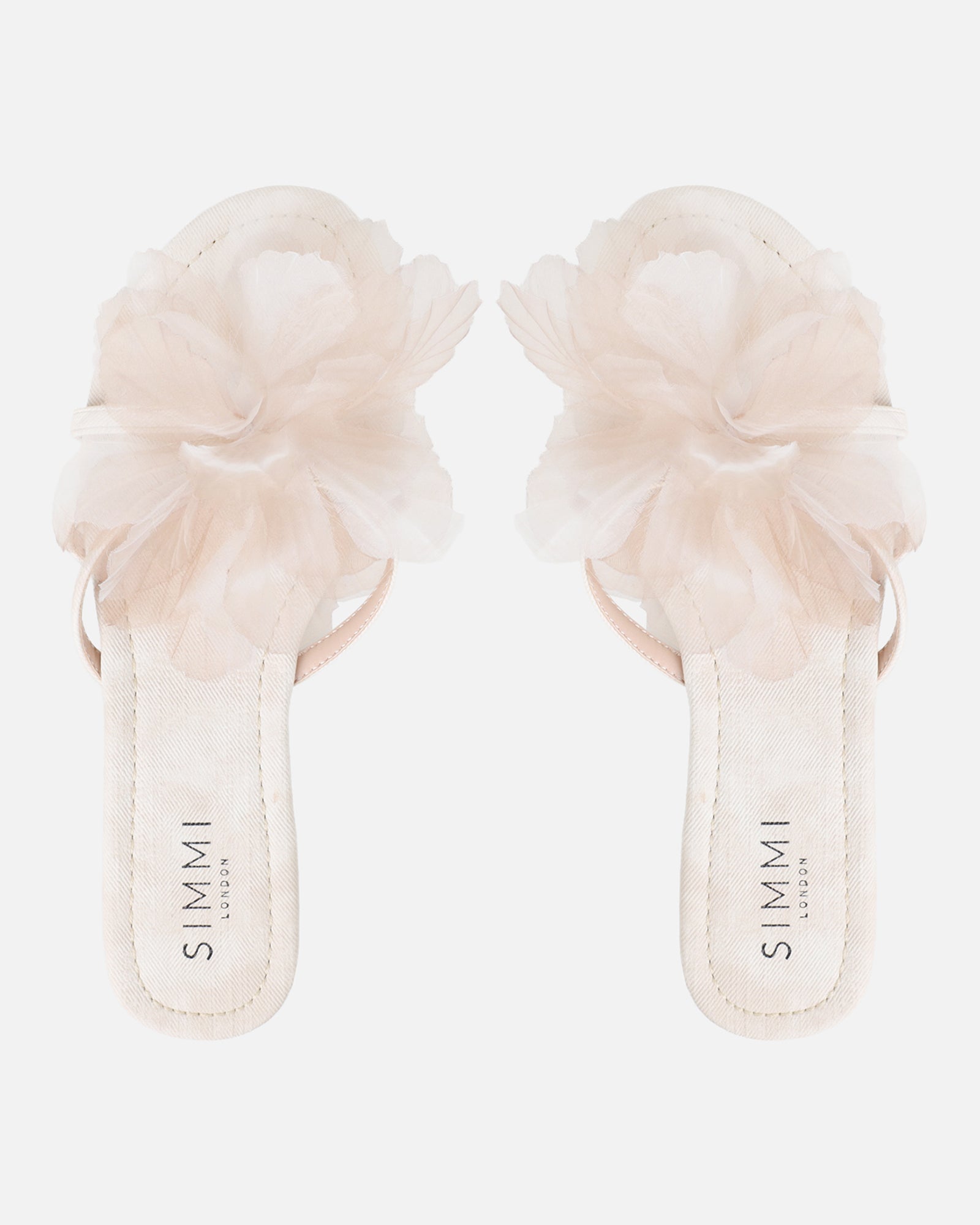 Shole Beige Wash Flat Sandals