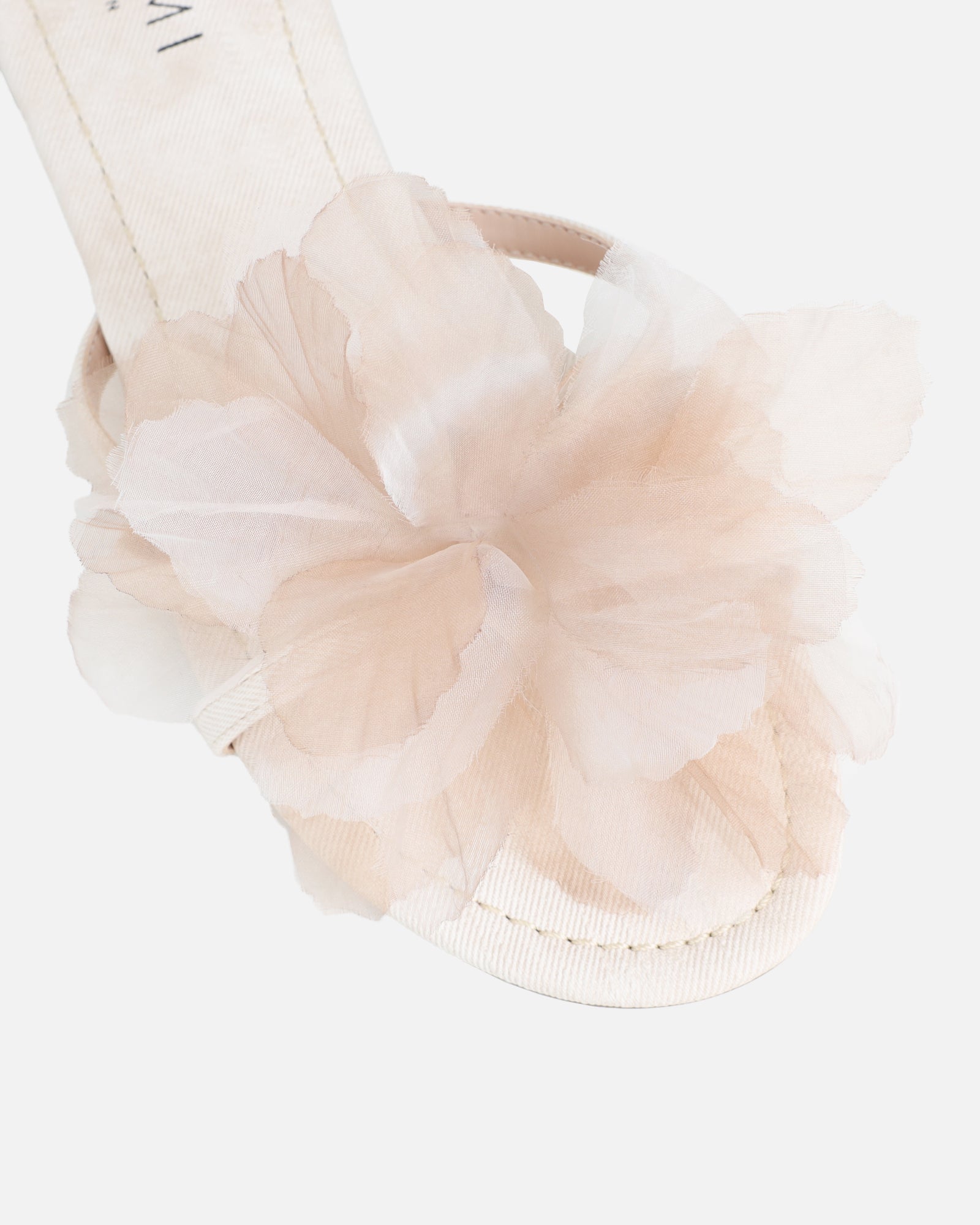 Shole Beige Wash Flat Sandals