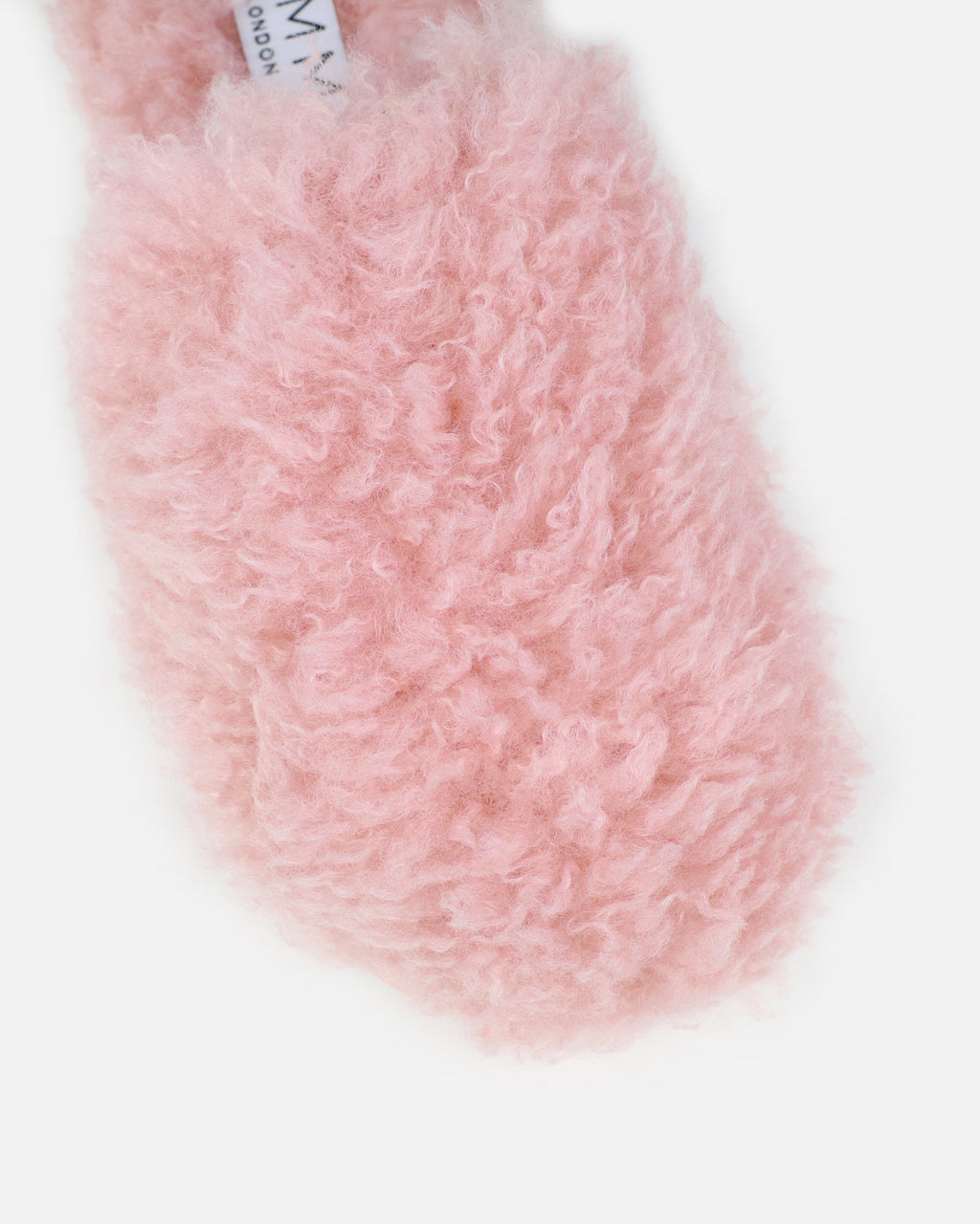 Floof Light Pink Curly Faux Fur Slippers