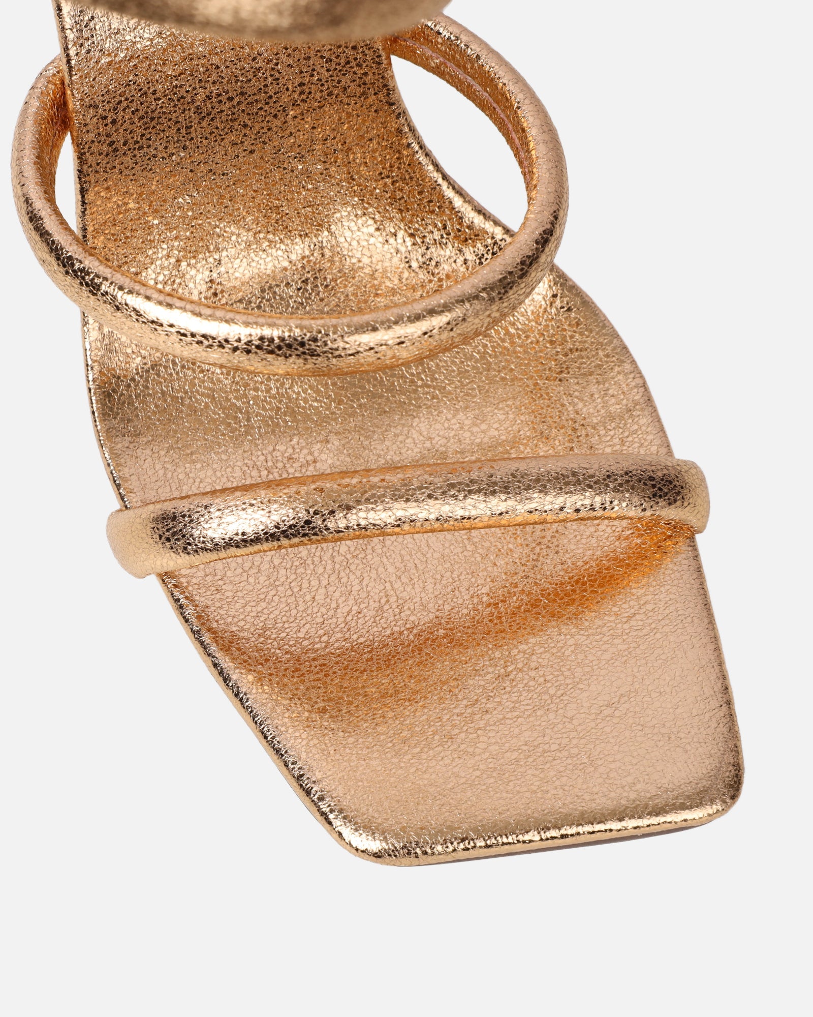 Corrina Bronze Metallic Spiral Heeled Sandals