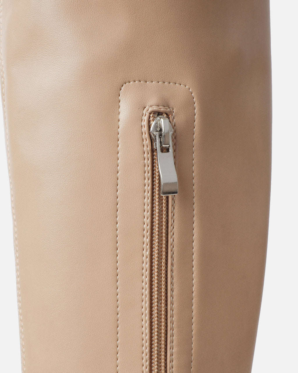 Wezley Dark Nude Flat Over The Knee Thigh High Boots