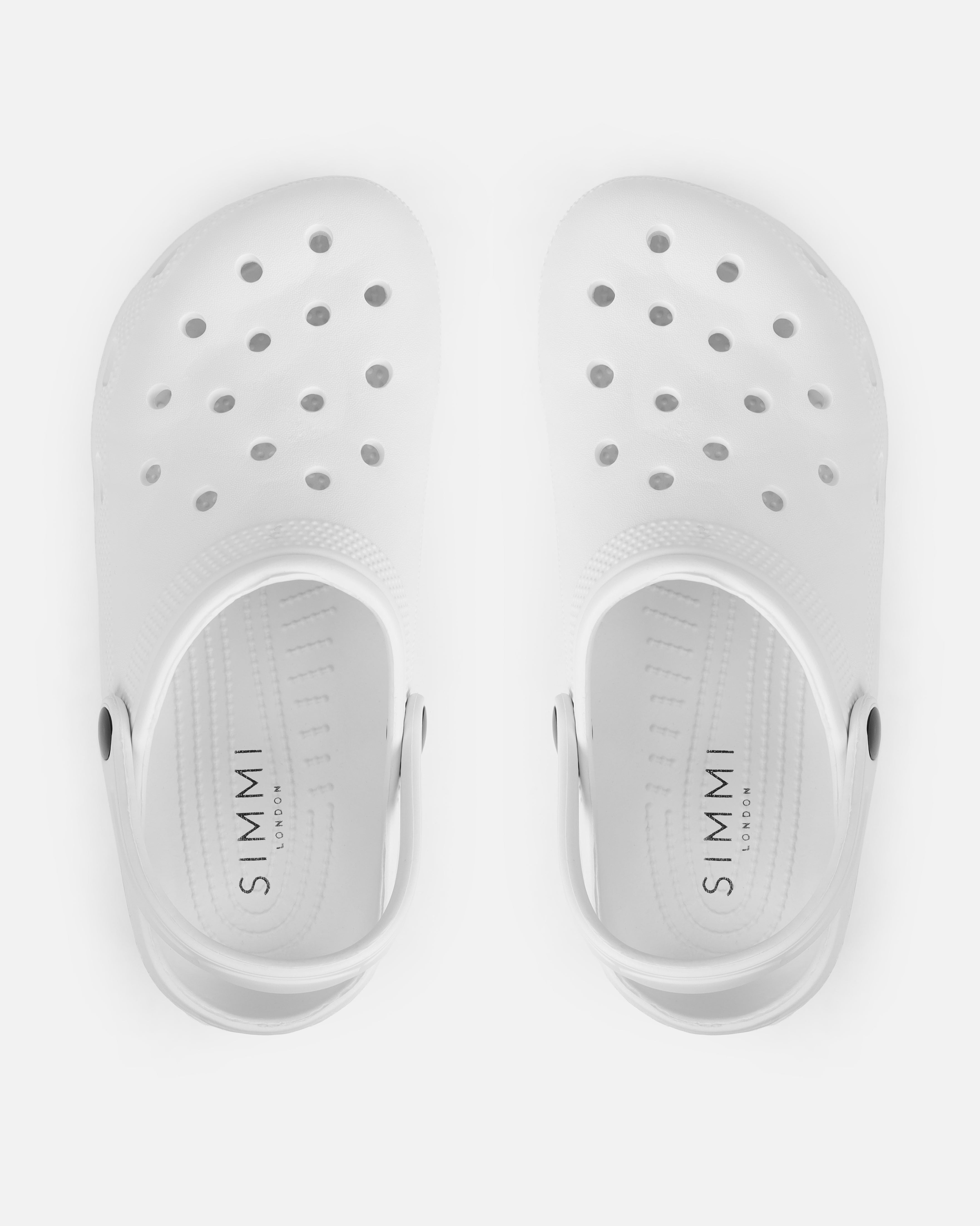 Cruz White Moulded Flat Clogs