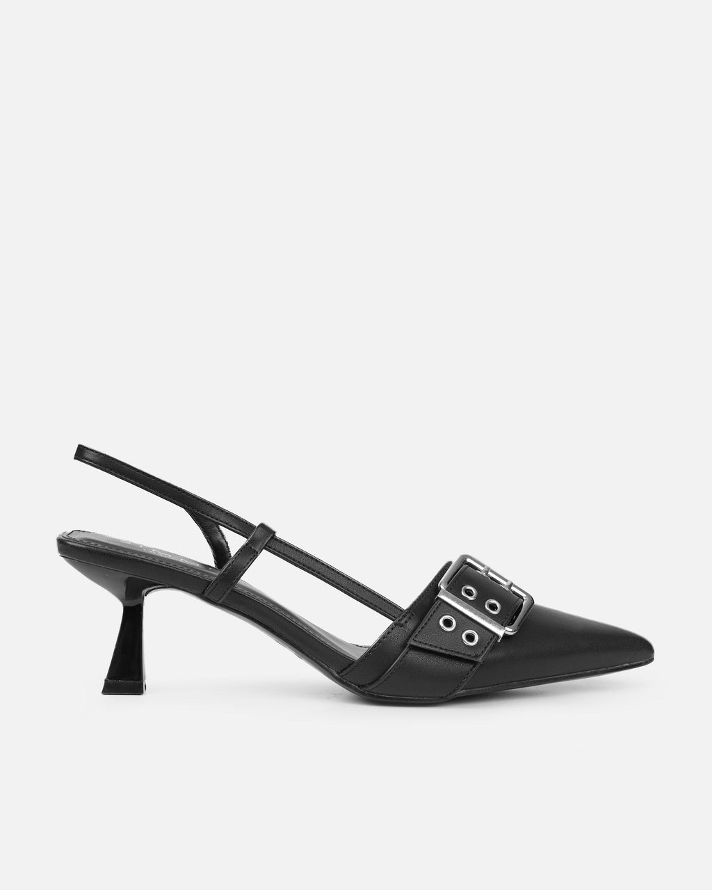Dala Black Low Court Shoes