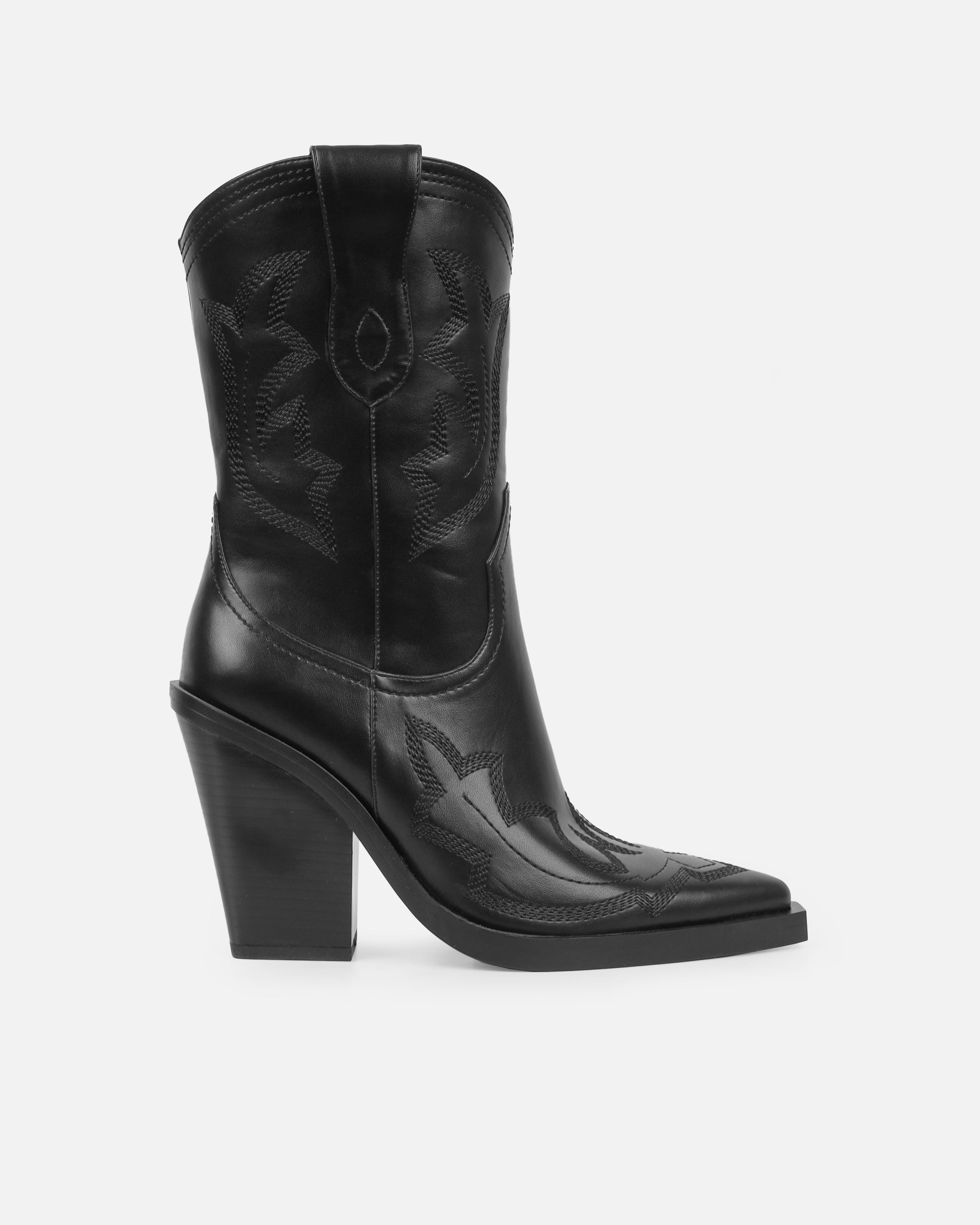 Everest Black Calf Western Boots