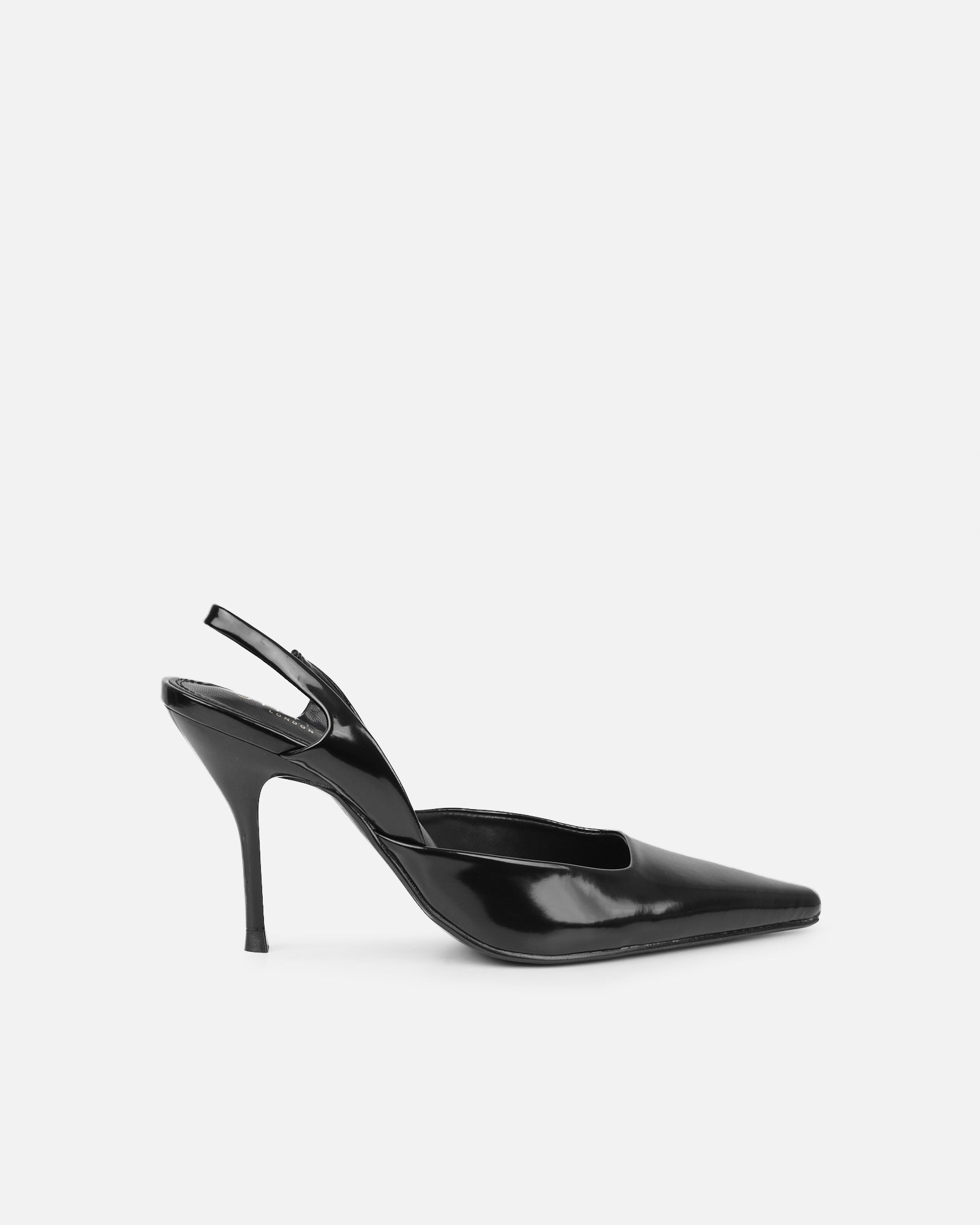 Darcia black box sling back court shoes