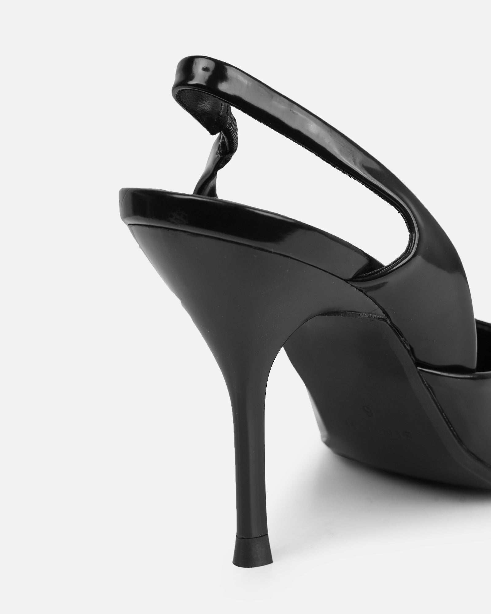 Darcia black box sling back court shoes