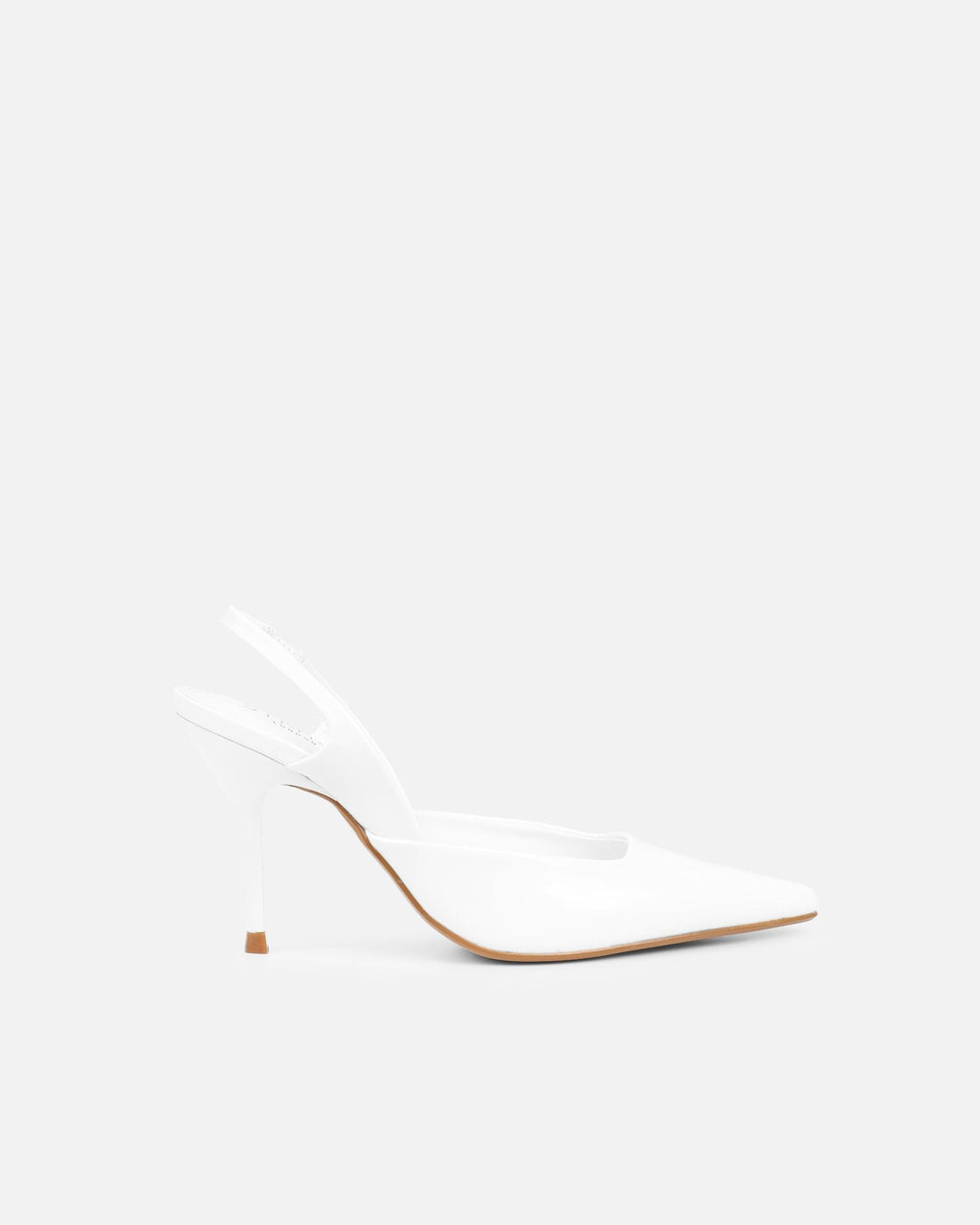 Darcia White Box Sling Back Court Shoes