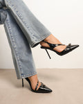 Vale black box harness detail court shoes