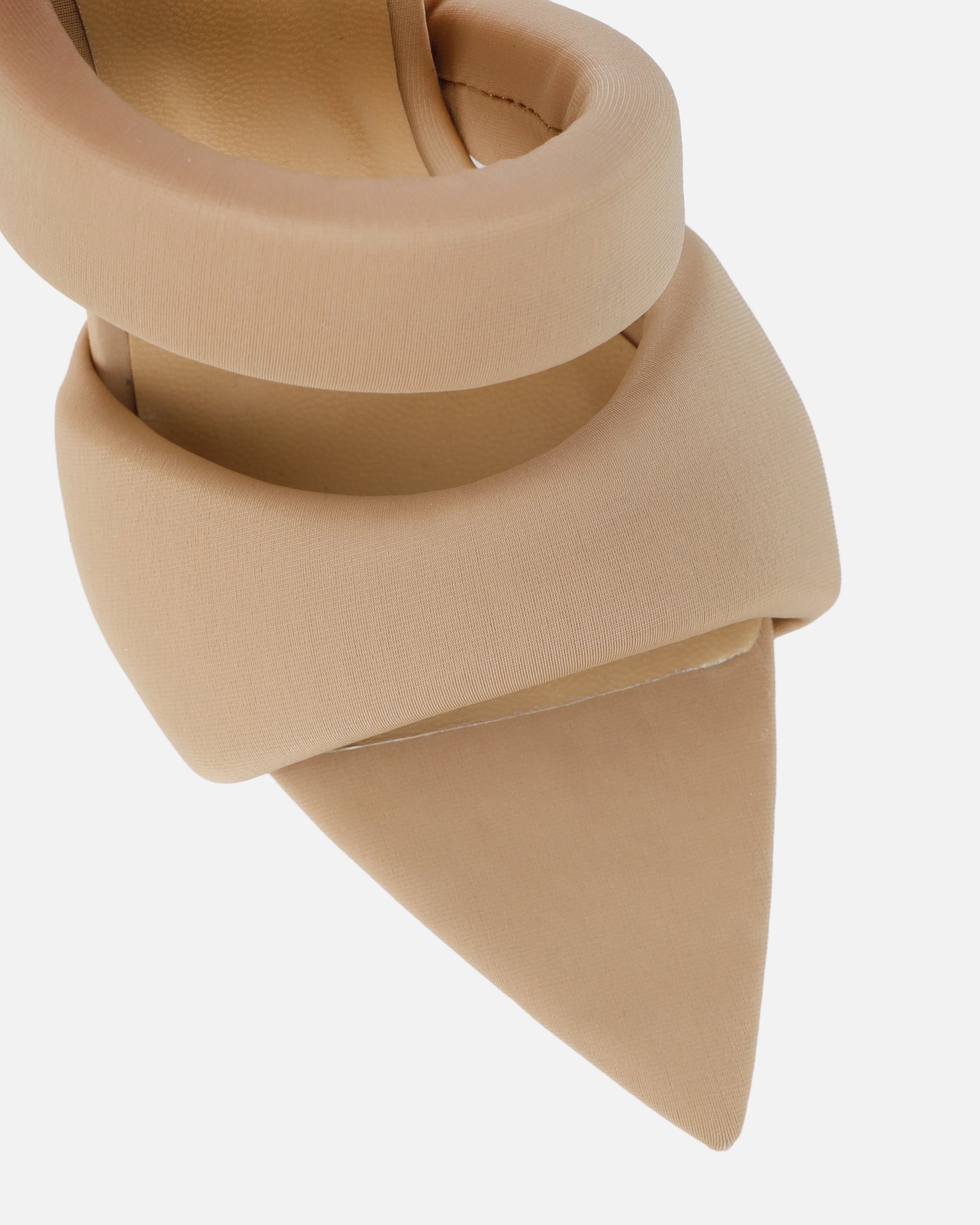 Dio Nude Lycra Pointed Toe Heeled Sandals