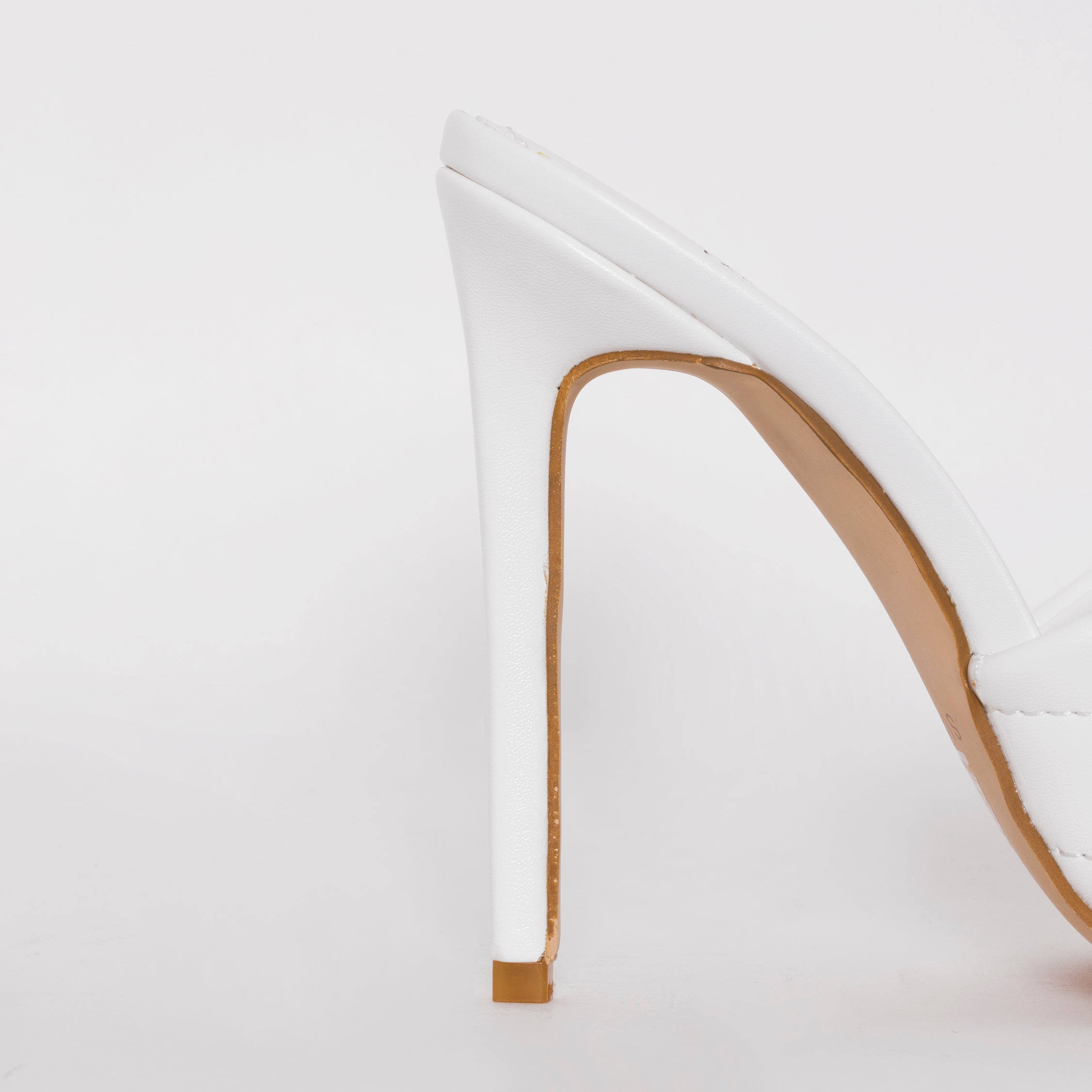 Marian White Quilted Mule Heels