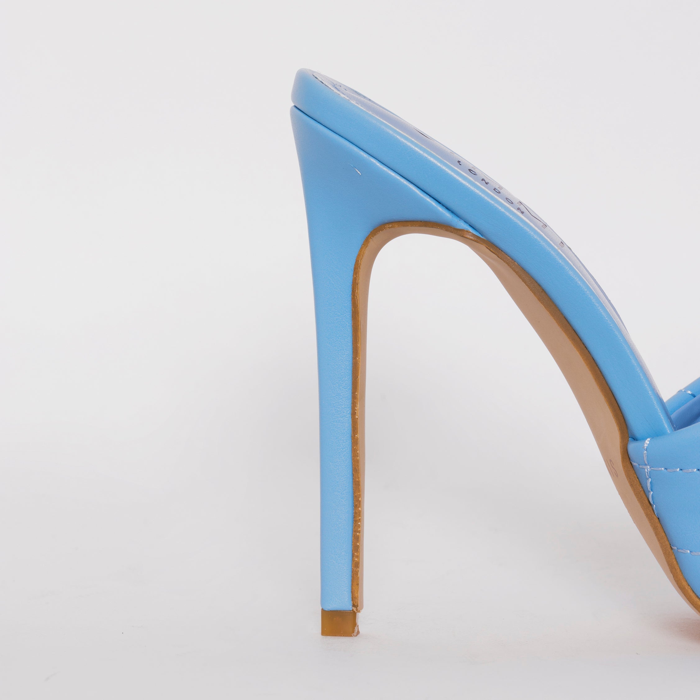 Marian Blue Quilted Mule Heels