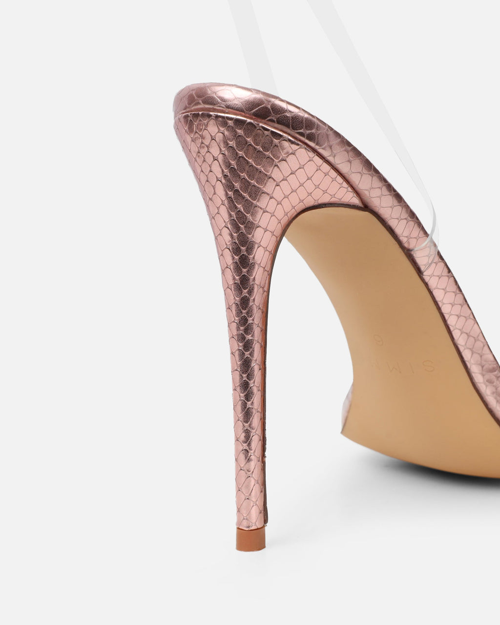 Erica Rose Gold Snake Flower Embellished Heeled Sandals