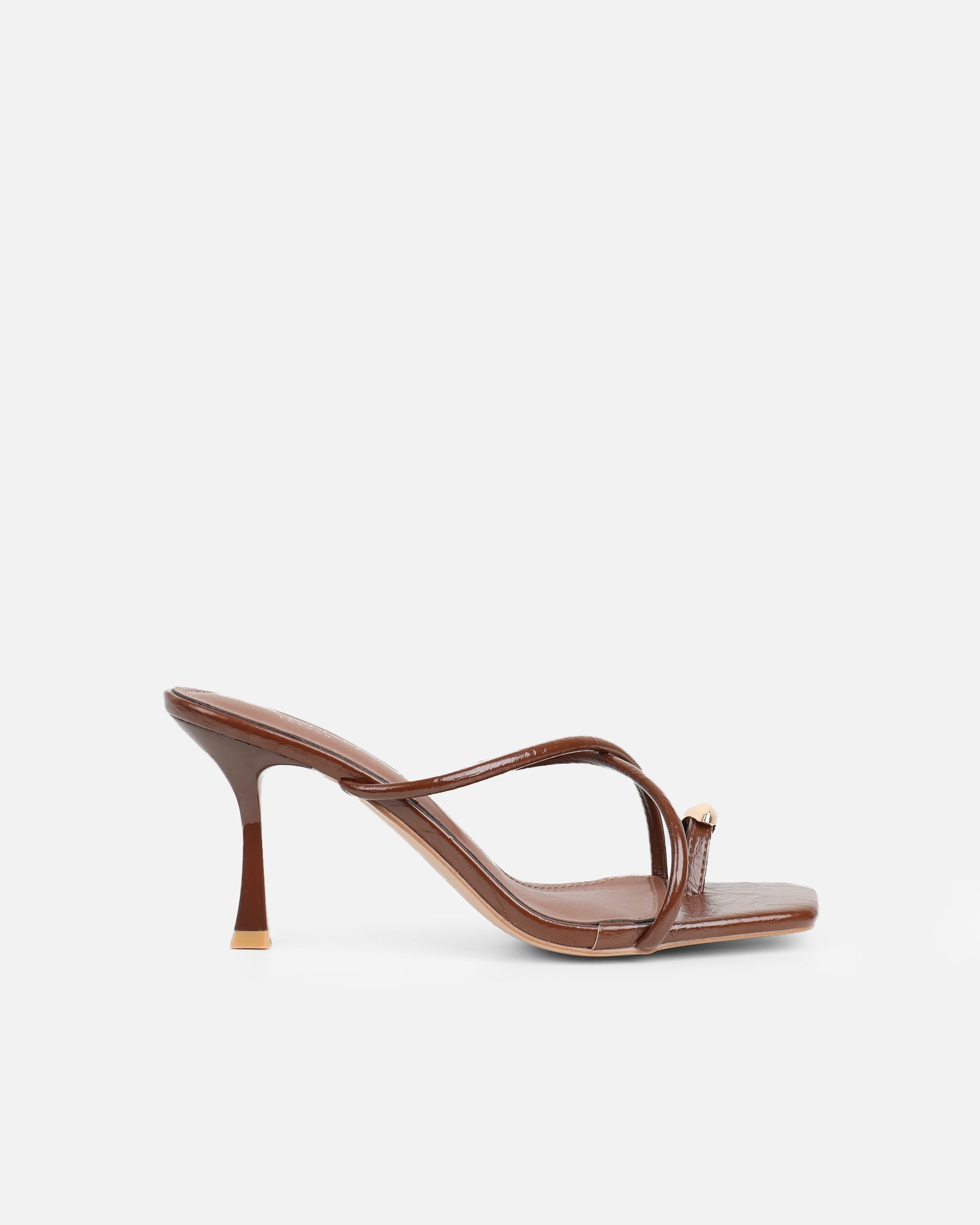 Maureen Tan Gold Detail Mules