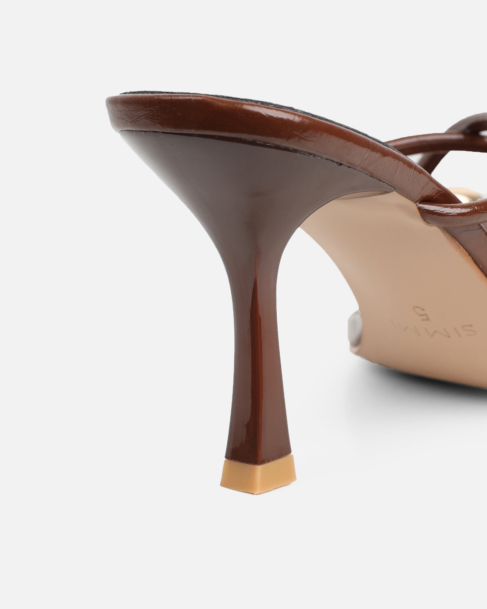 Maureen Tan Gold Detail Mules