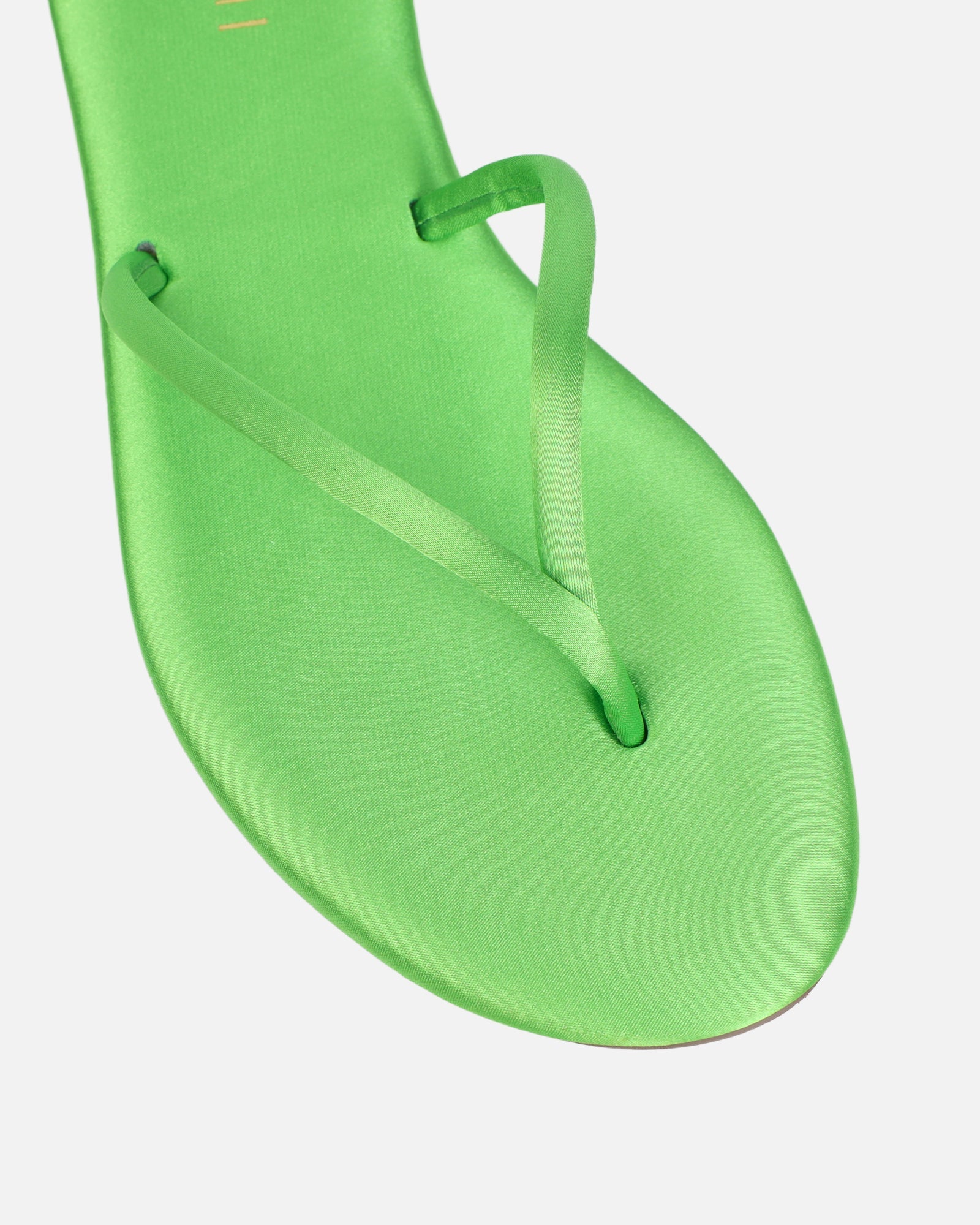 Elmas Green Satin Toe Post Sandals