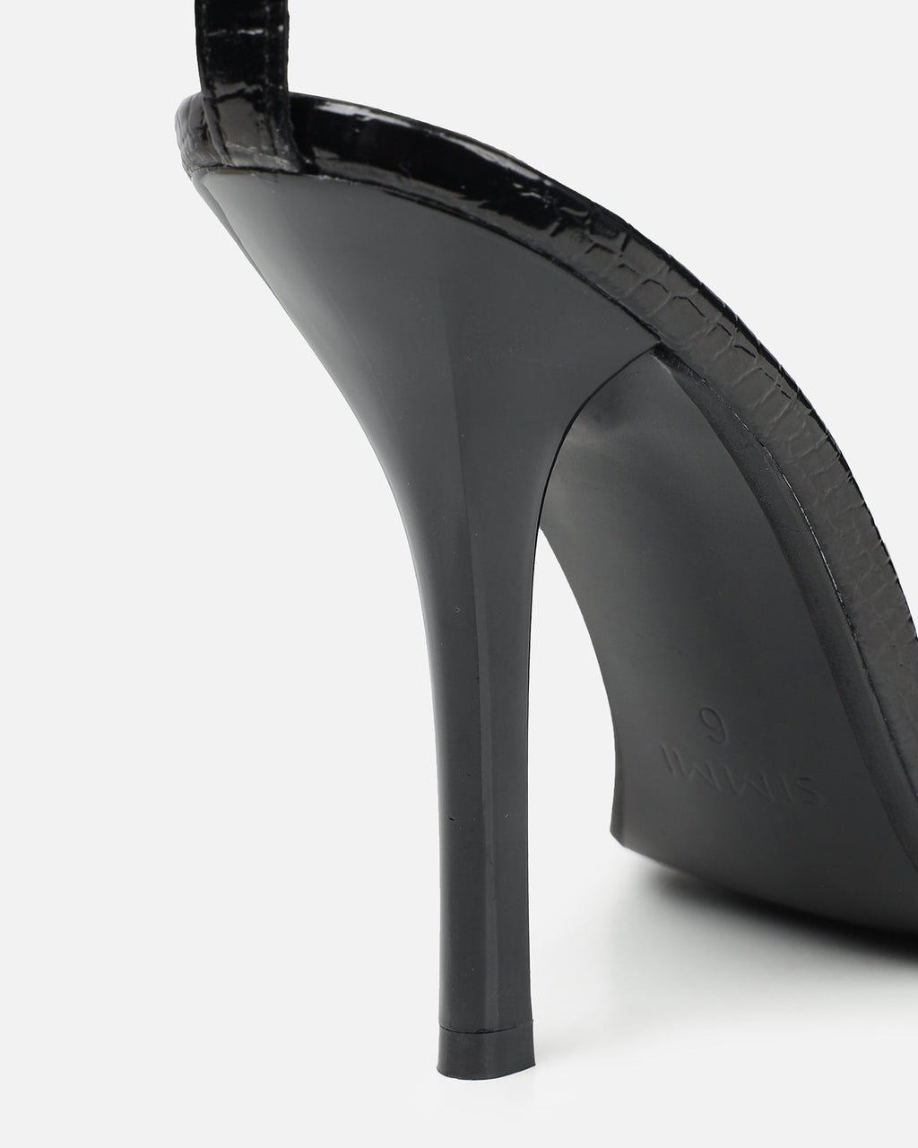 Dosia Black Snake Effect Two Part Sandals