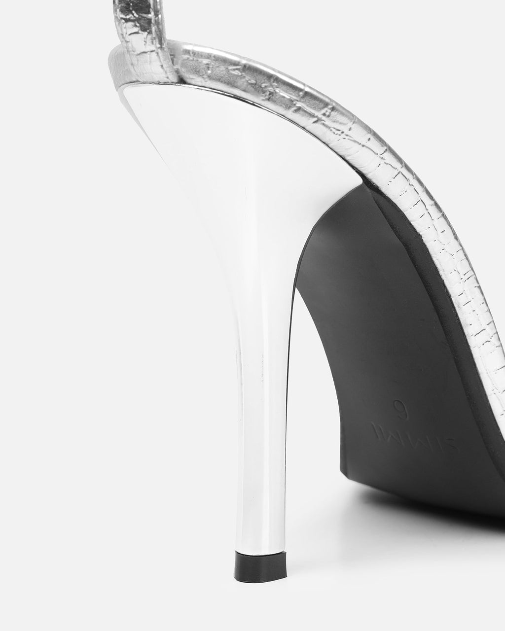 Dosia Silver Snake Effect Two Part Sandals
