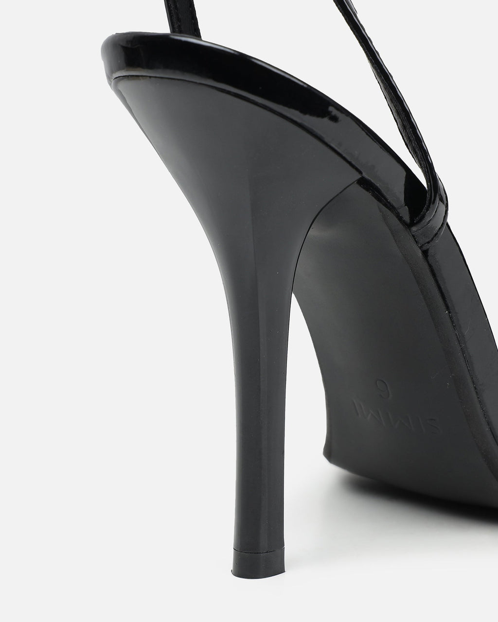 Faron Black Patent Bow Detail Heeled Sandals