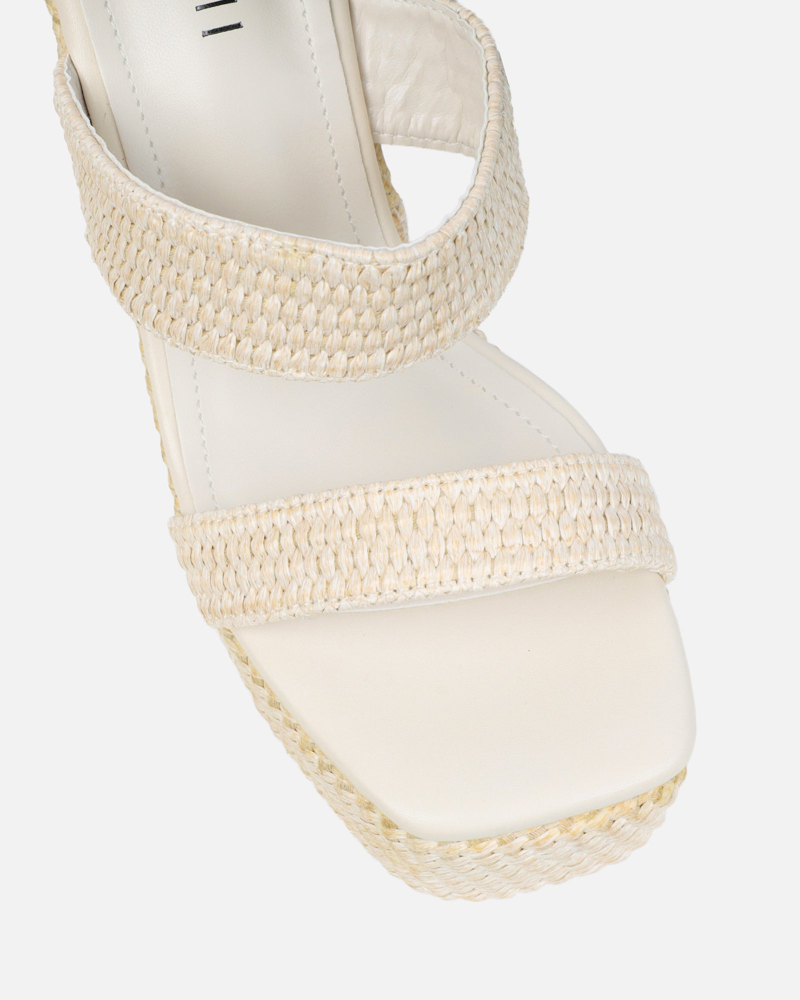 Neena Beige Raffia Wedge Sandals
