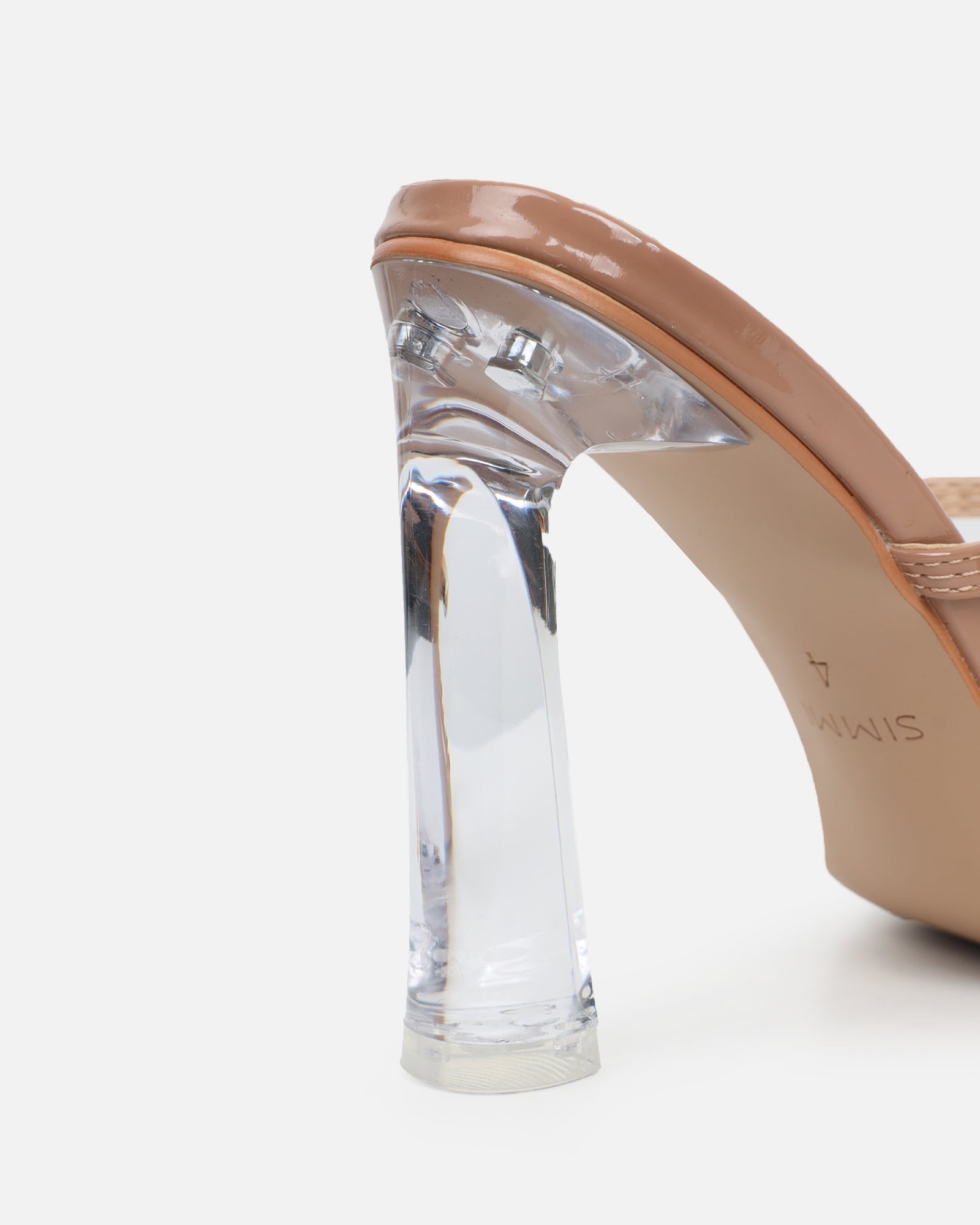 Ferney Nude Patent Diamante Mules