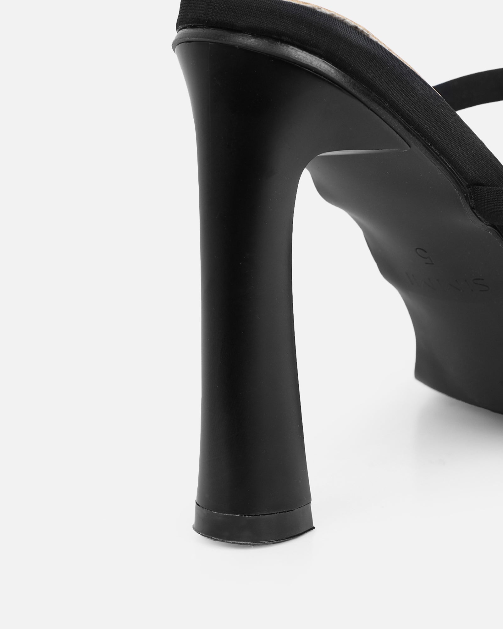 Wosha Black Lycra Mules