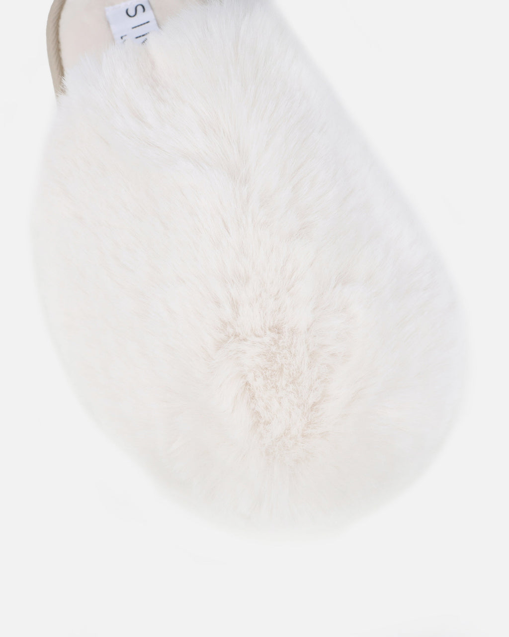 Fluff Cream Faux Fur Round Slippers