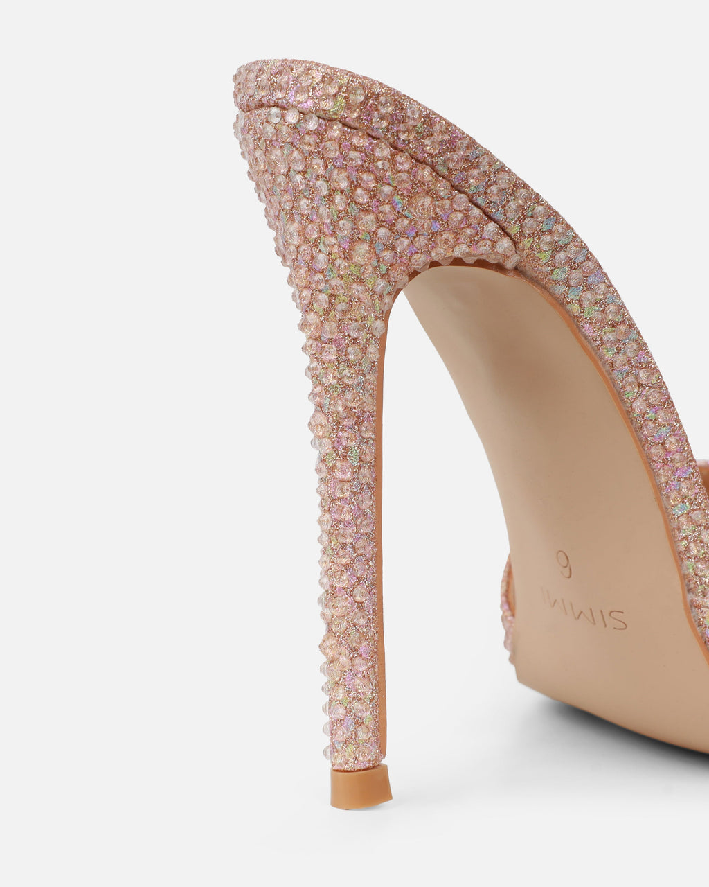 Reef Nude Glitter Snake Droplet Mule Sandals