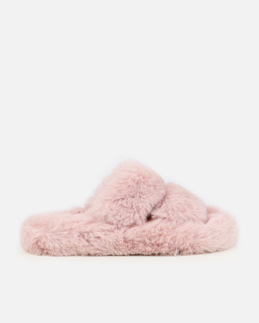Fuzziest Blush Pink Faux Fur Fluffy Slippers
