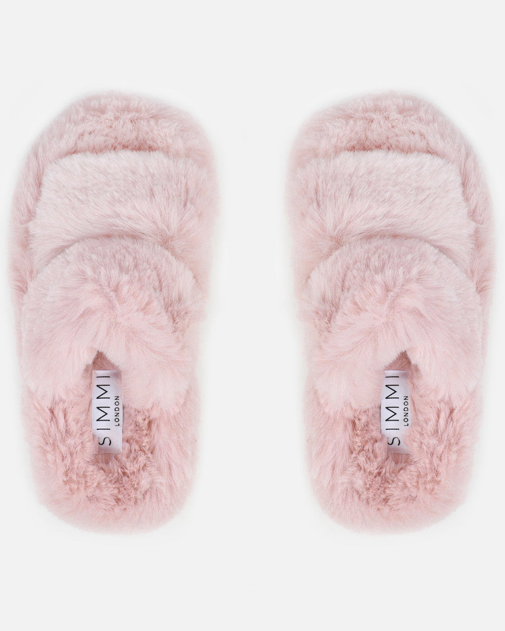 Fuzziest Blush Pink Faux Fur Fluffy Slippers