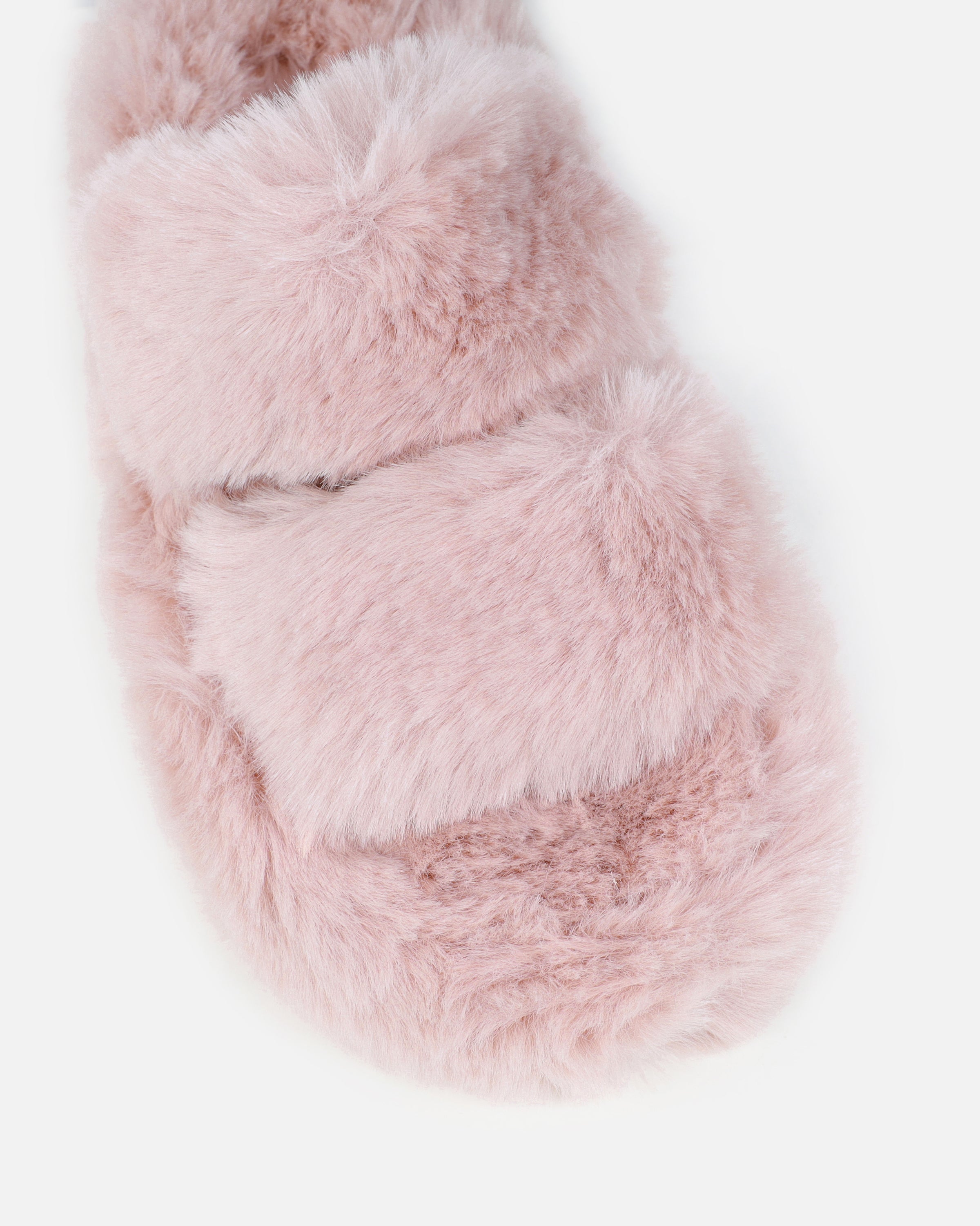 Fuzziest Blush Pink Faux Fur Fluffy Slippers