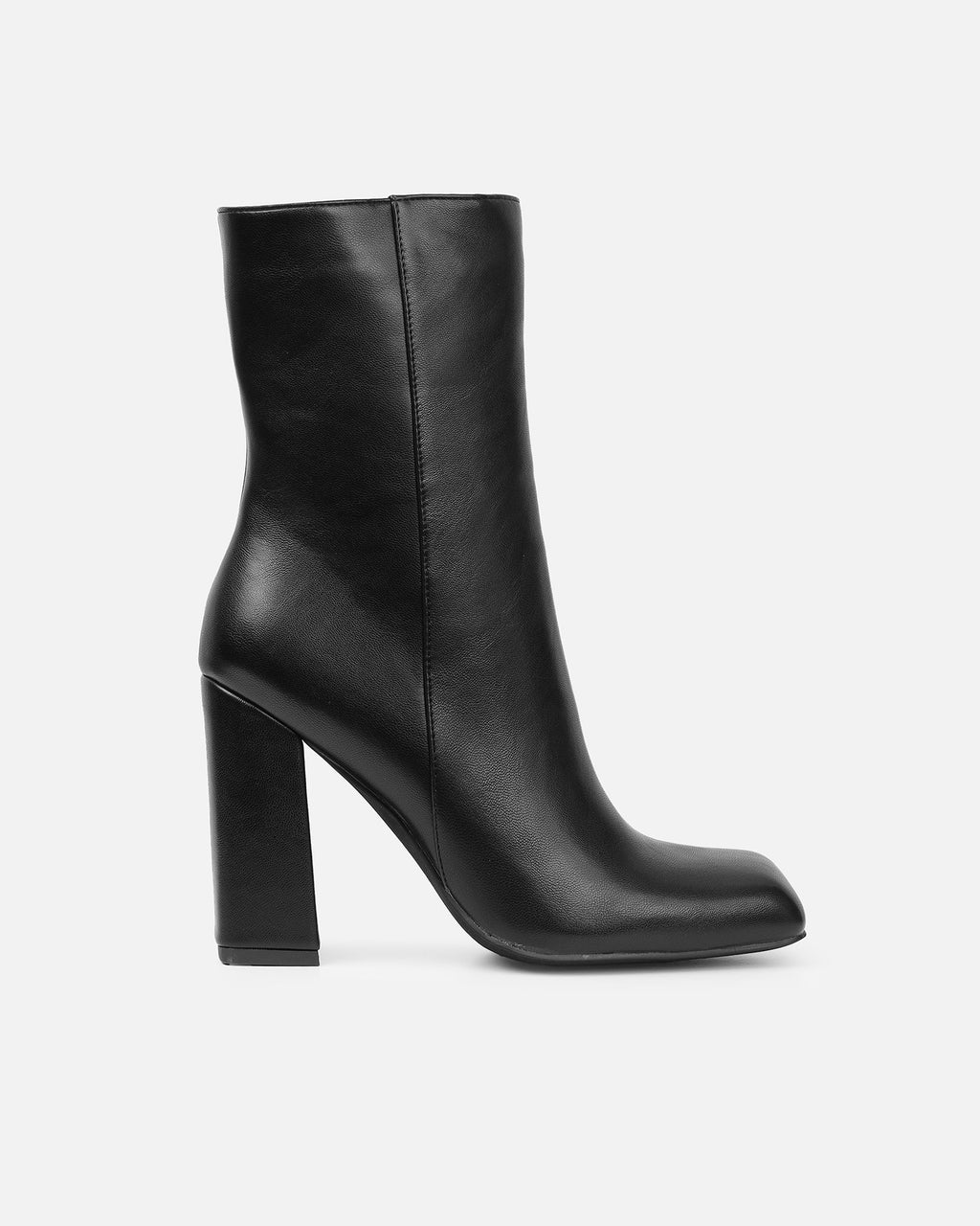 Garfield Black Square Toe Ankle Boots